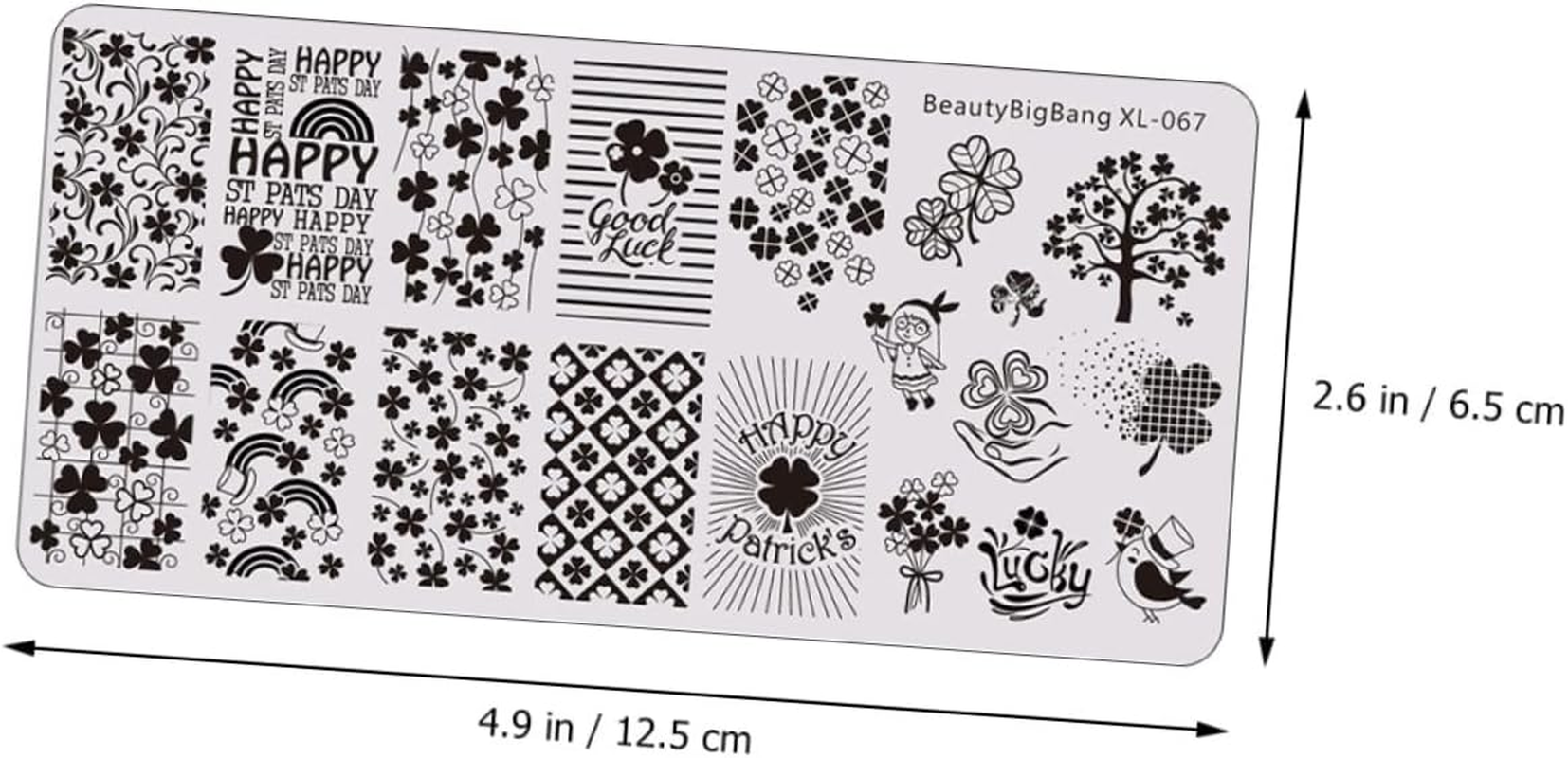 LOORGVEL Saint Patrick'S Day Nail Art Stamping Plate Templates for Creative Manicure Designs for Nail Salons and Enthusiasts Easy to Use Stencils image number 1
