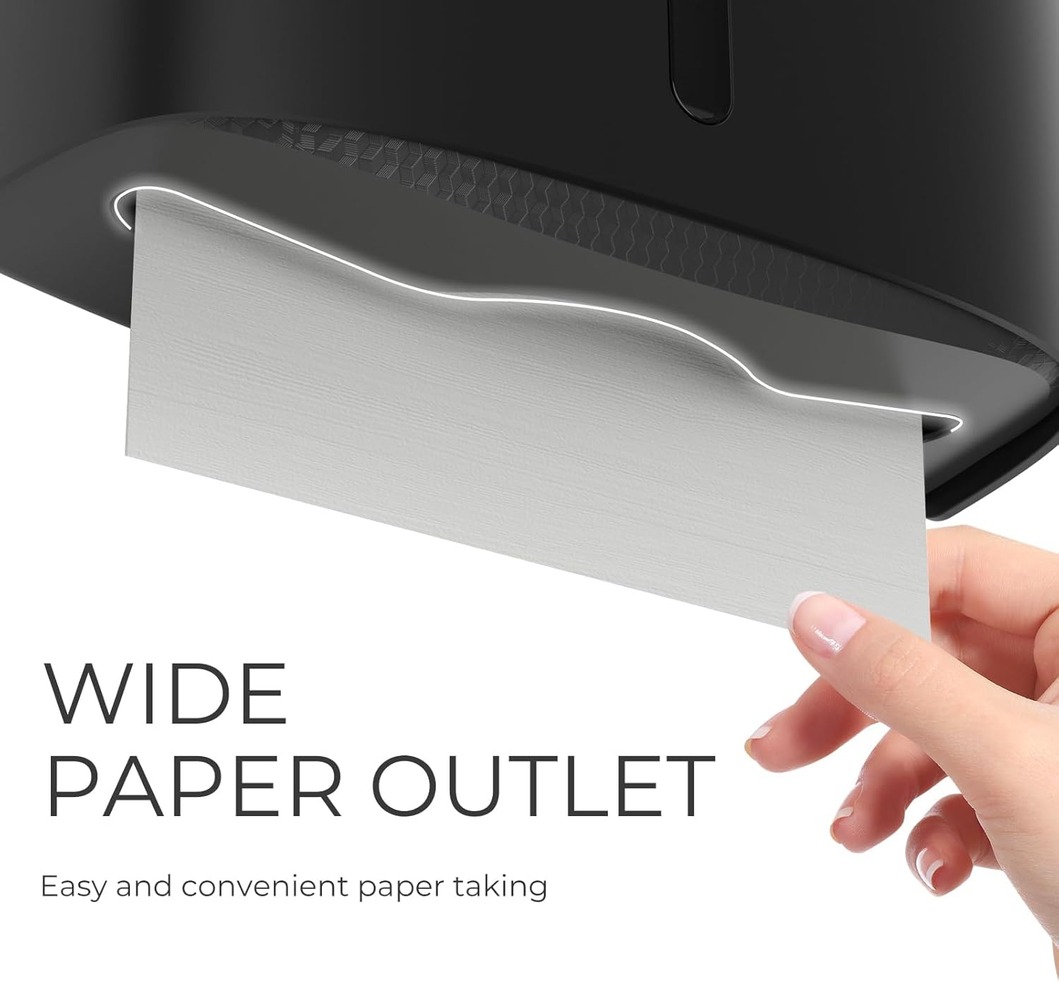 Interhasa! Paper Towel Dispenser Wall Mounted Commercial Hand Tissue Box Holder Suitable for Foldable Tissue Paper for Bathroom, ABS 278 * 102 * 215 Mm 0.52 Kg Black image number 5