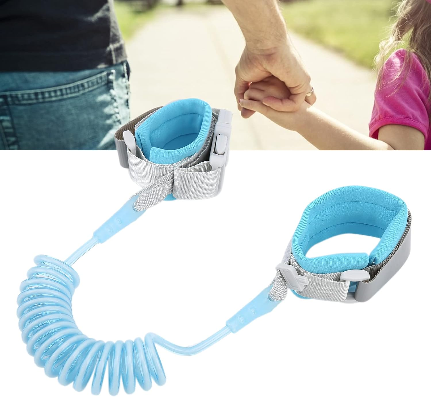 Wrist Leash anti Lost Child anti Lost Wrist Leash, 1.5M Children Wrist Link Flexible for Supermarket (Fixed Head Blue 1.5 Meters) image number 3