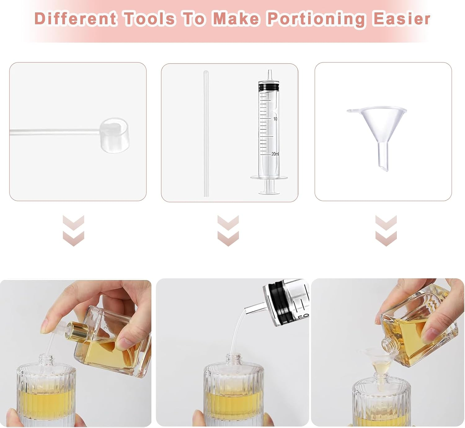 XUSSMM Pack of 2 Refillable Perfume Atomisers, 30 Ml round Perfume Bottle, Perfume Atomiser for on the Go, Portable Spray Bottle with Practical Accessories for Perfume, Travel, Cosmetics (30 Ml) image number 2