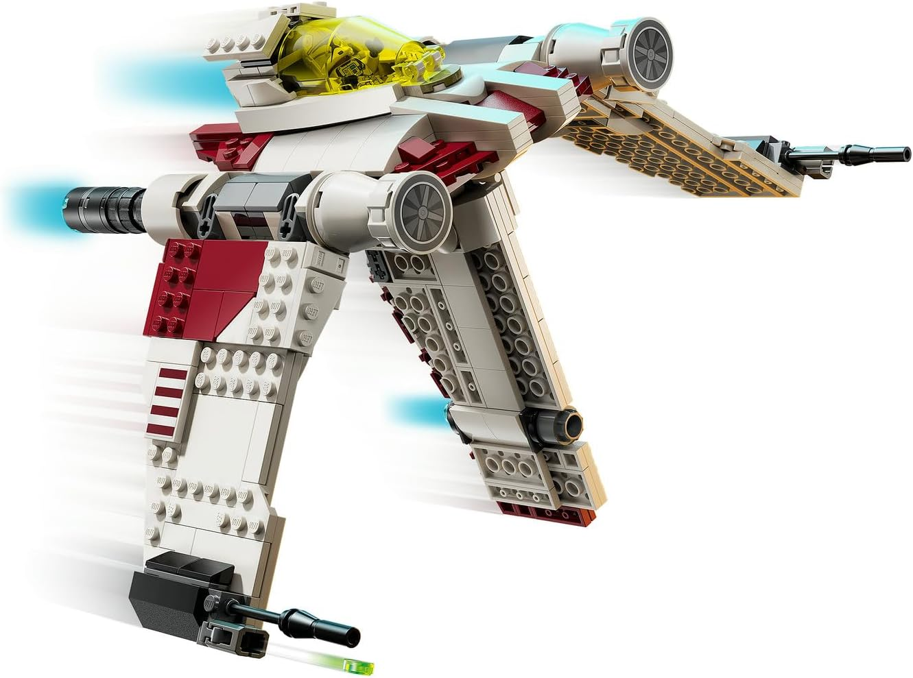 LEGO&reg; Star Wars: the Clone Wars&trade; V-19 Torrent Starfighter 75432 Vehicle Set, Building Toy for Kids, Buildable Starship, 3 Characters, Blue and Red Lightsabers&trade;, Toy Idea for Boys, Girls and Fans image number 3