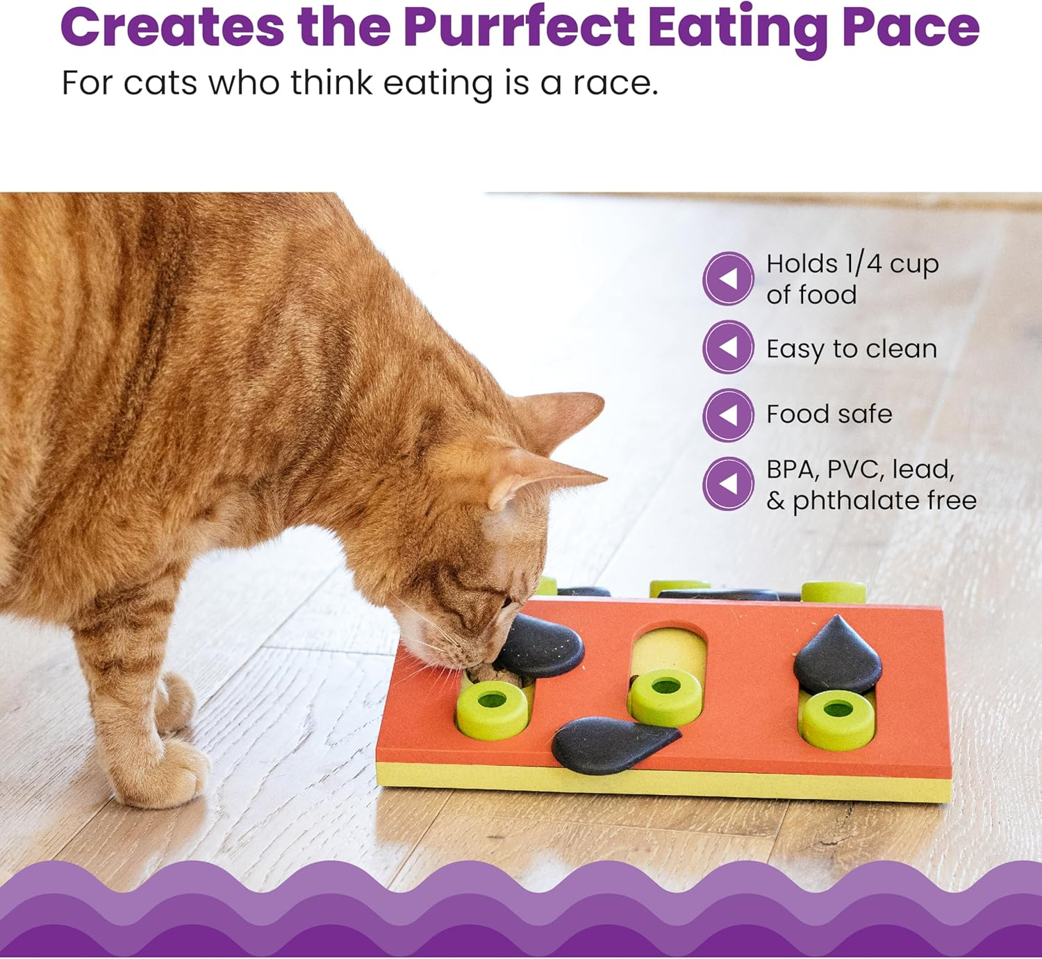 Petstages Nina Ottosson by Melon Madness Puzzle & Play - Interactive Cat Treat Puzzle image number 6