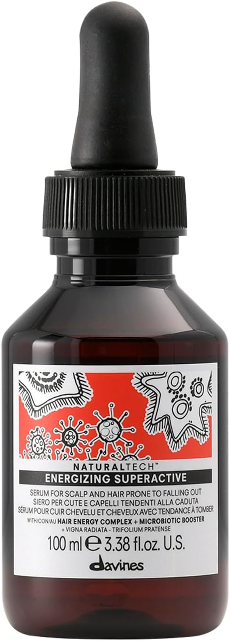 Davines Naturaltech ENERGIZING Superactive Treatment, Reduce Hair Loss, Improve Scalp Tone and Reduce Sebum Production, 3.38 Fl. Oz.