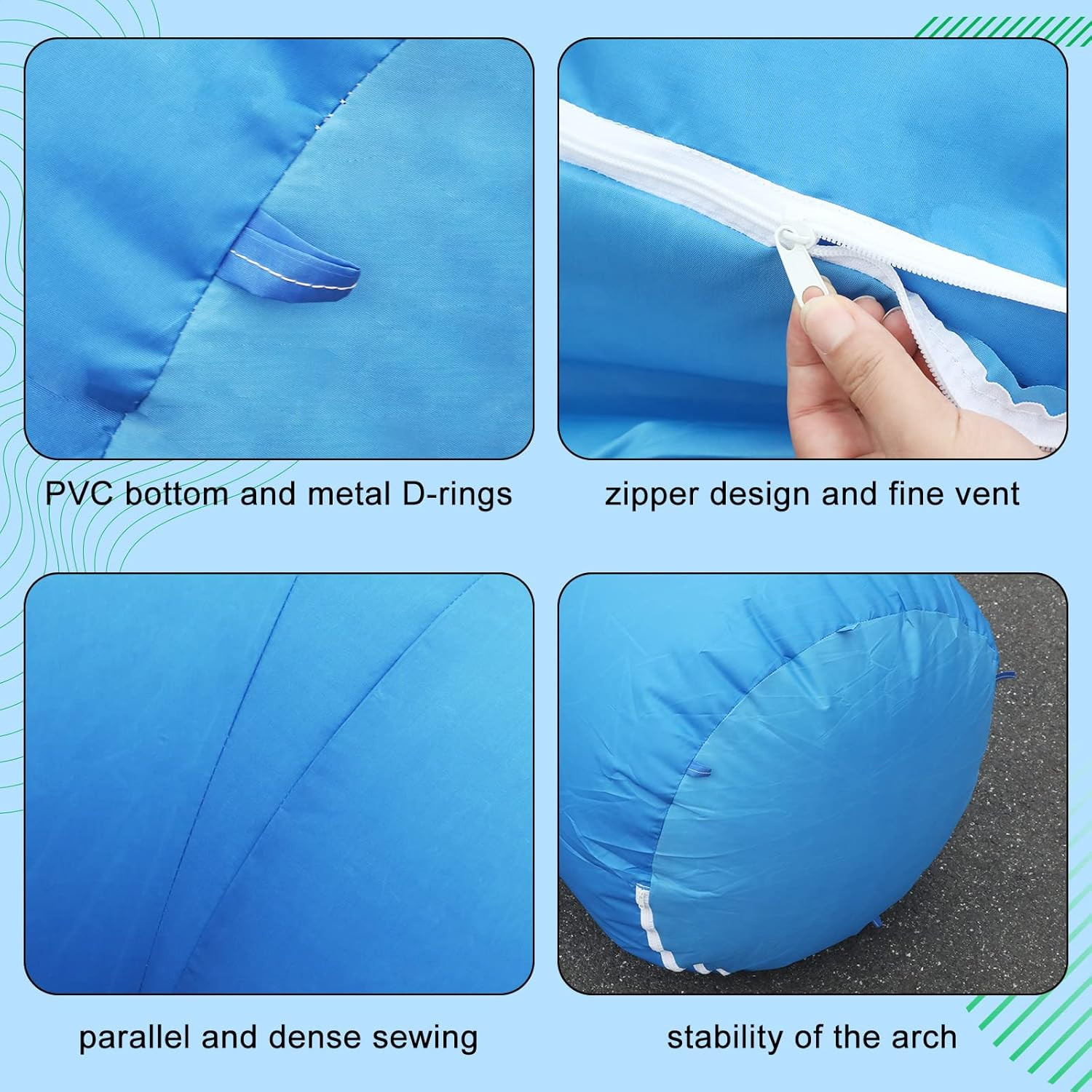 Racing 20Ft Inflatable Arch with Start Finish Line Banners and Air Blower Blue Hexagon Inflatable Archway Racing Blow up Archway for Race Outdoor Sport Party Advertising Commerce image number 6