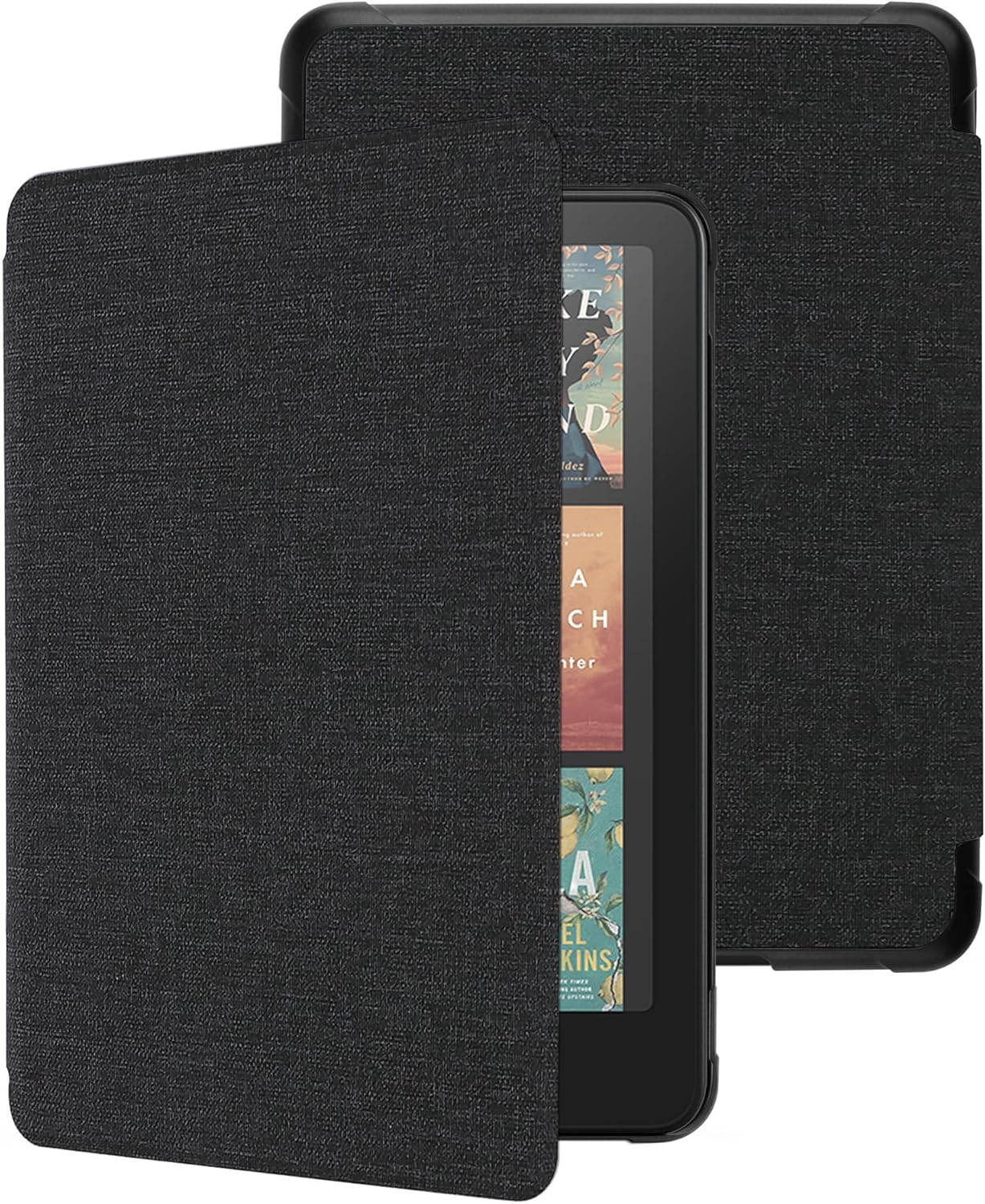 WALNEW Case for 7" Kindle Paperwhite 12Th Generation 2024 & Kindle Paperwhite Signature Edition 2024, All-New PU Leather Protective Case Cover with Auto Wake/Sleep, Black Flowers