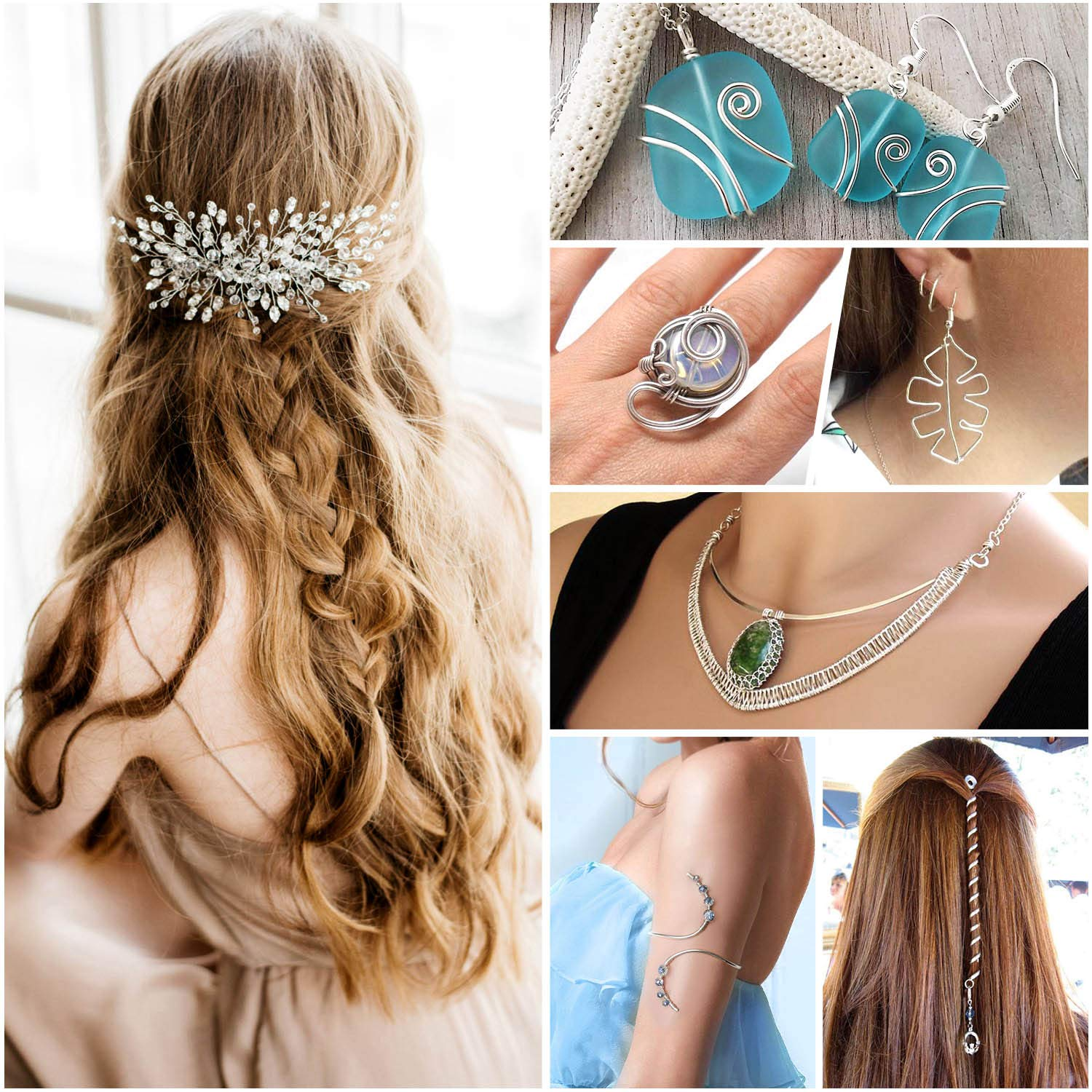 18 Gauge Aluminum Craft Wire Jewelry Making, 328 FT Metal Wire Armature Bendable Wire for Bonsai Trees, Sculpting, DIY Crafts Beading Floral (Silver, 1 Mm Thickness)