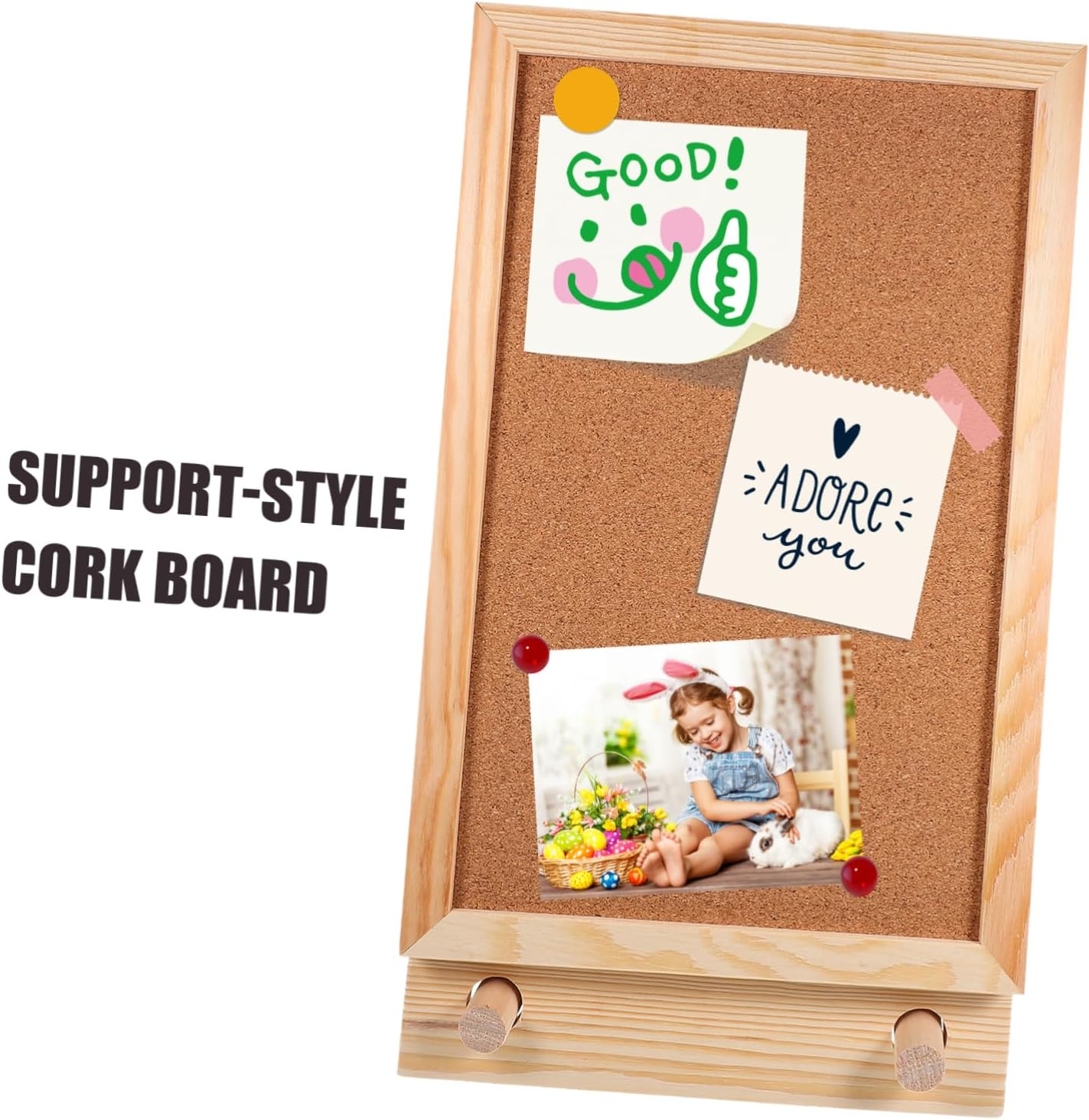 Operitacx Extra Pin Board Home Office Desk Stand Frameless Cork Board Creative Bulletin image number 1