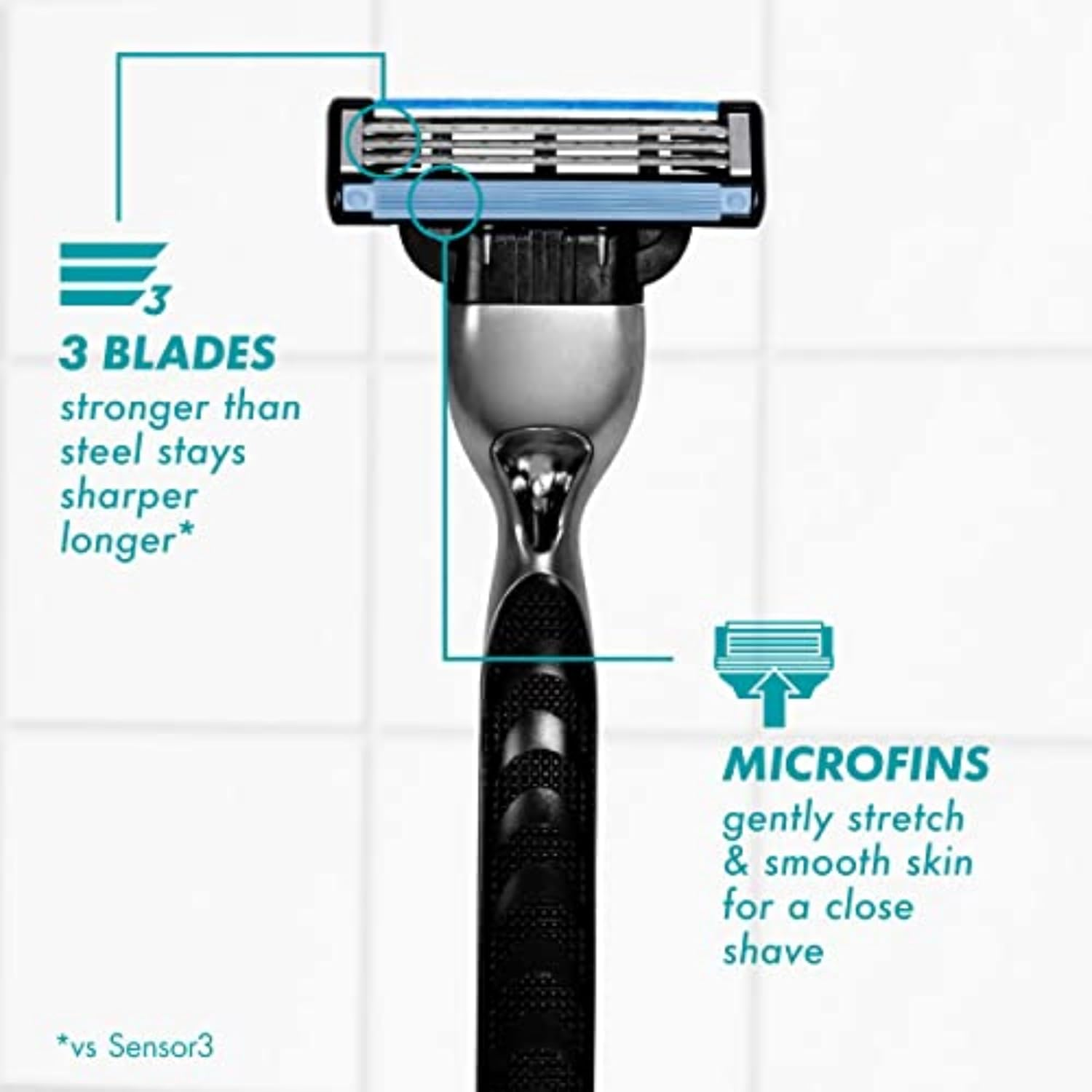 Gillette Mach3 Razor Refills for Men, 15 Razor Blade Refills image number 2