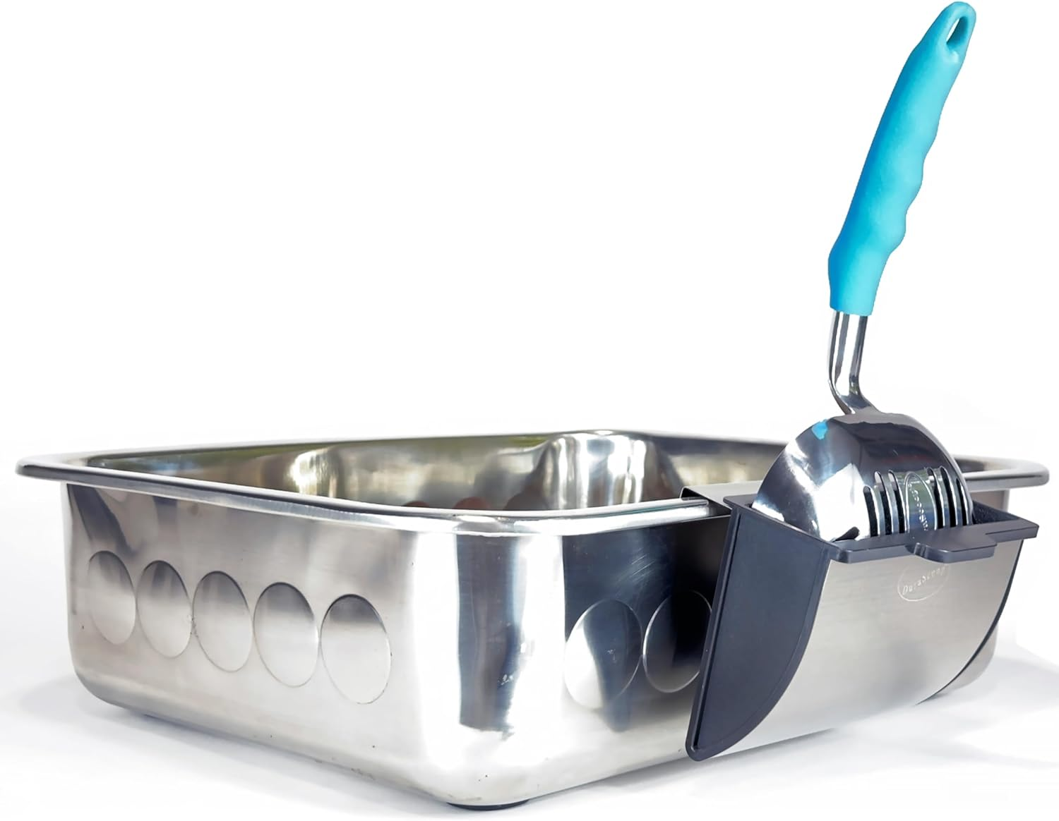 Durascoop Cat Litter Scoop Caddy - Space-Saving, Wall-Mountable Litter Scoop Holder - Easy Hook Fitting for Pans &ndash; Metal Litter Scooper Holder Ensuring Stability image number 6