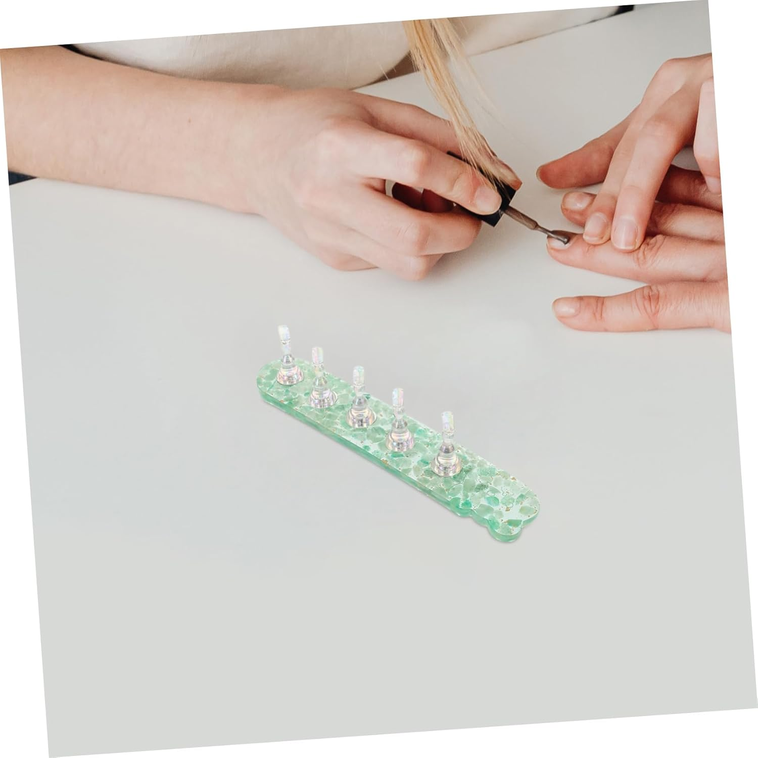 LOLIPPYY Nail Practice Holder Stand for False Fingernails Durable Portable DIY Fingernail Art Training Tool for Home and Salon Use Compact Lightweight Design for Beginners and Professionals image number 6