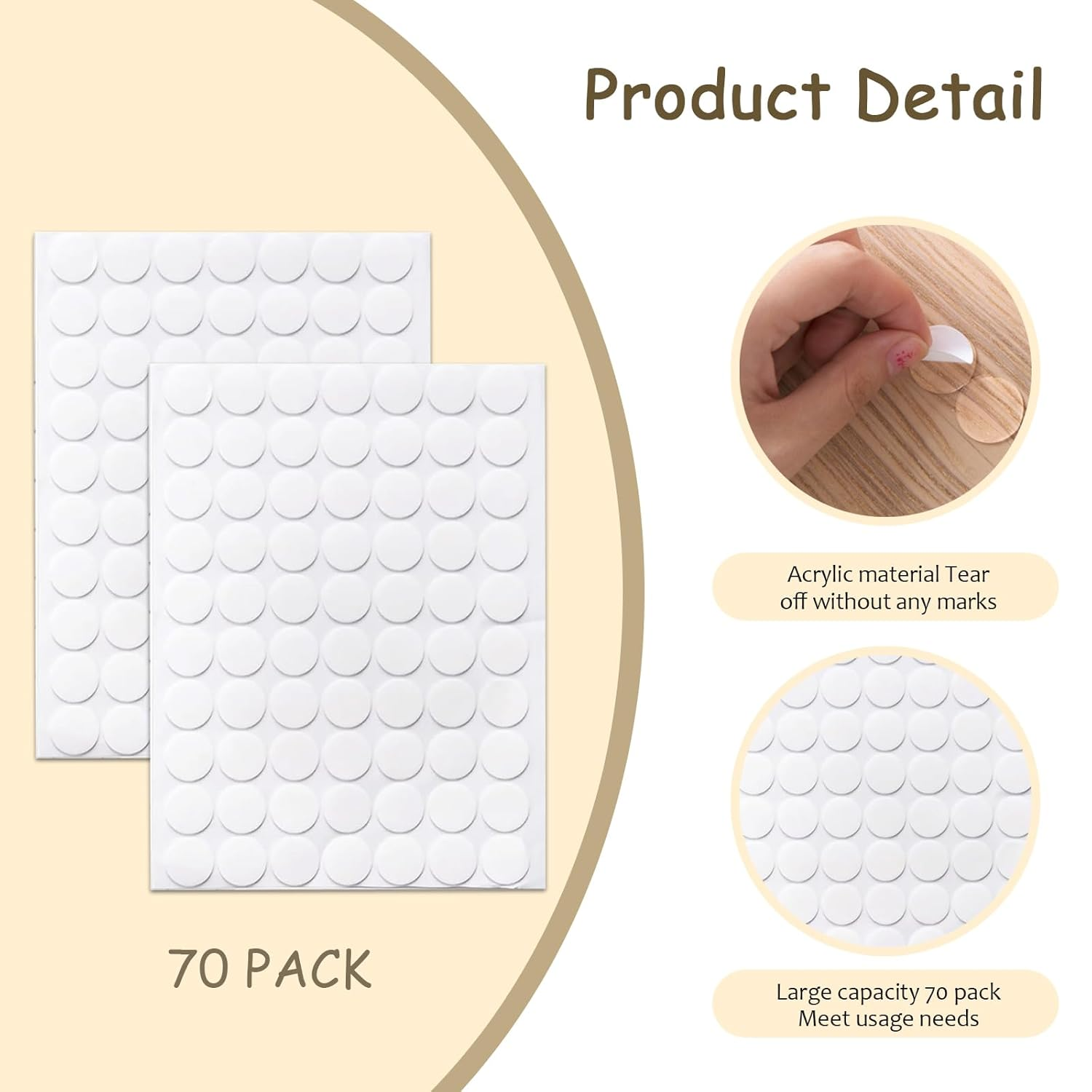 210Pcs Glue Dots, for Blu Tack for Balloons, Double Sided Sticky Dots, Nano Double Sided Tape for Christmas, Wedding, Birthday, Party Posters, Pictures, DIY Art Work Decoration