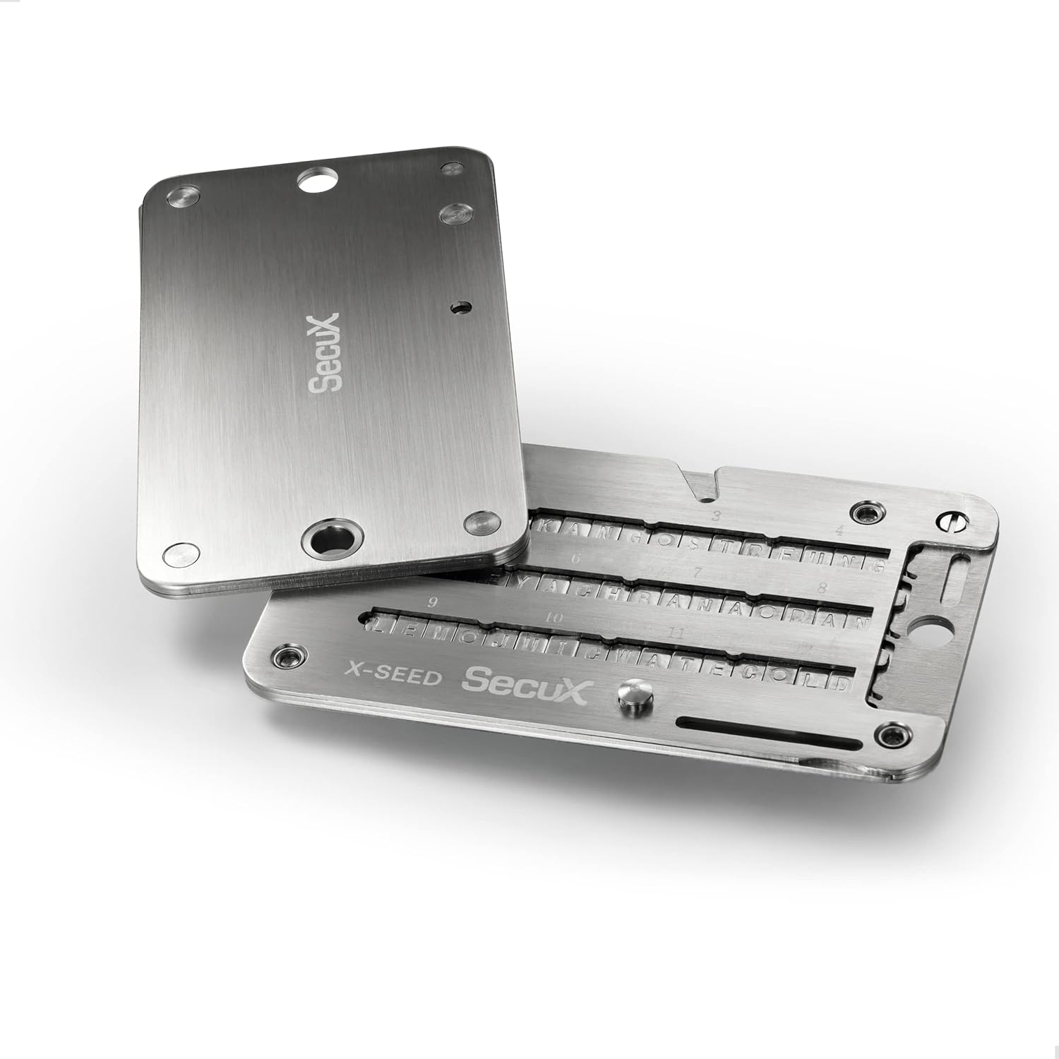 Secux &ndash; XSEED PRO Eco - Indestructible Bitcoin Wallet Crypto Seed Storage Steel Plate - Compatible with Ledger, Trezor Hardware Wallets image number 5