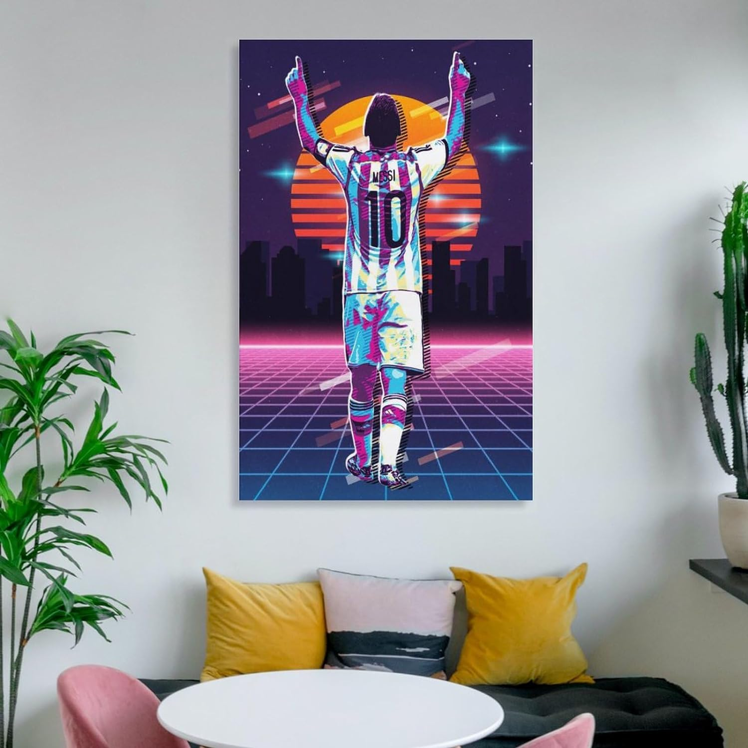 Wdpngf Wall Posters the Football King Messis Poster Soccer Posters for Boys Room Wall Art Paintings Canvas Wall Decor Home Decor Living Room Decor Aesthetic Prints 12X18Inch(30X45Cm) Unframe-Style-3 image number 3