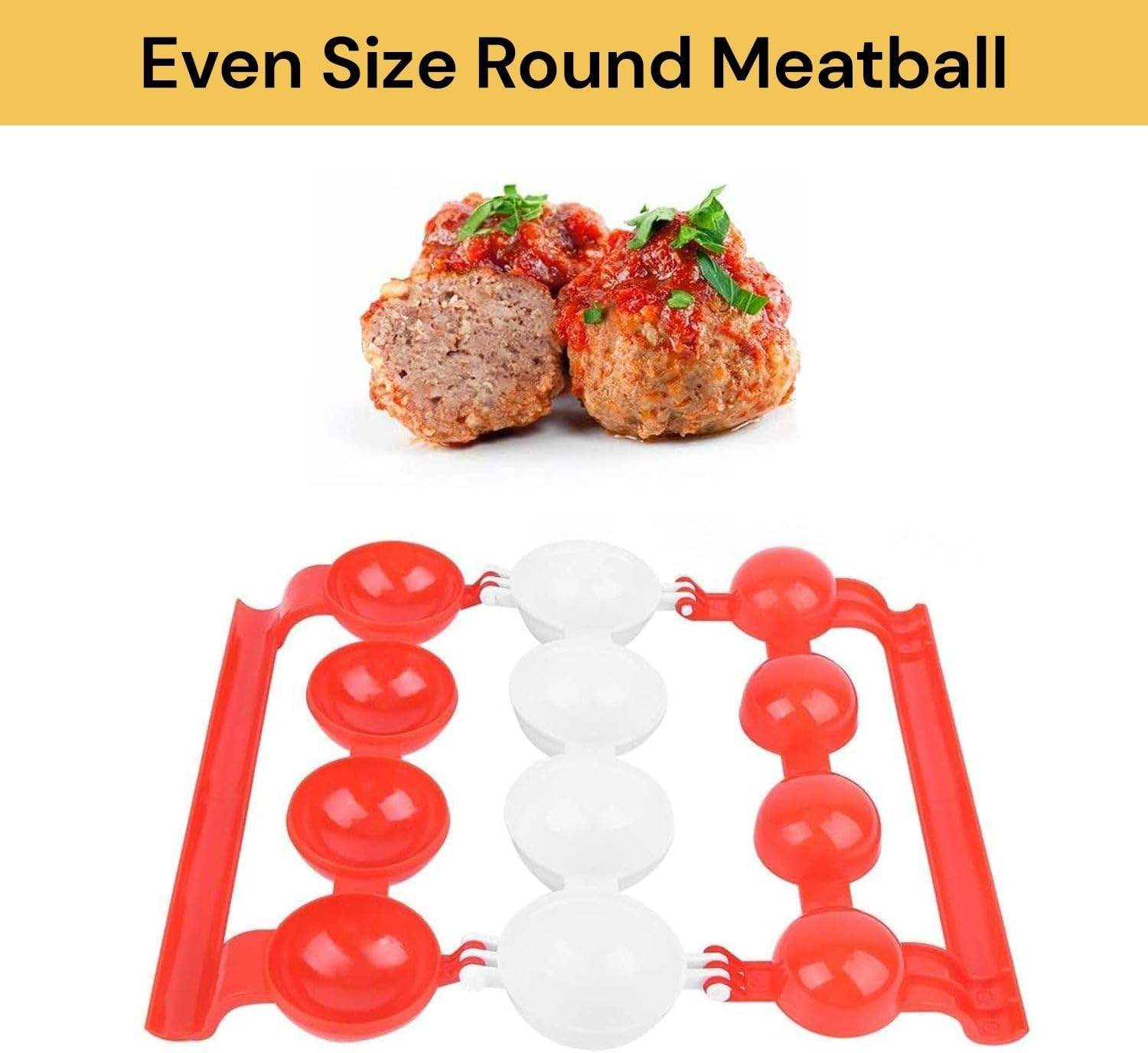 EZONEDEAL Meatball Maker Homemade Stuffed Meat Ball Maker Fishballs Burger Maker Mold, Home Household Kitchen Cooking Tool Practical Kitchen Supplies Christmas DIY Cooking Tools - Meatball Molds image number 6