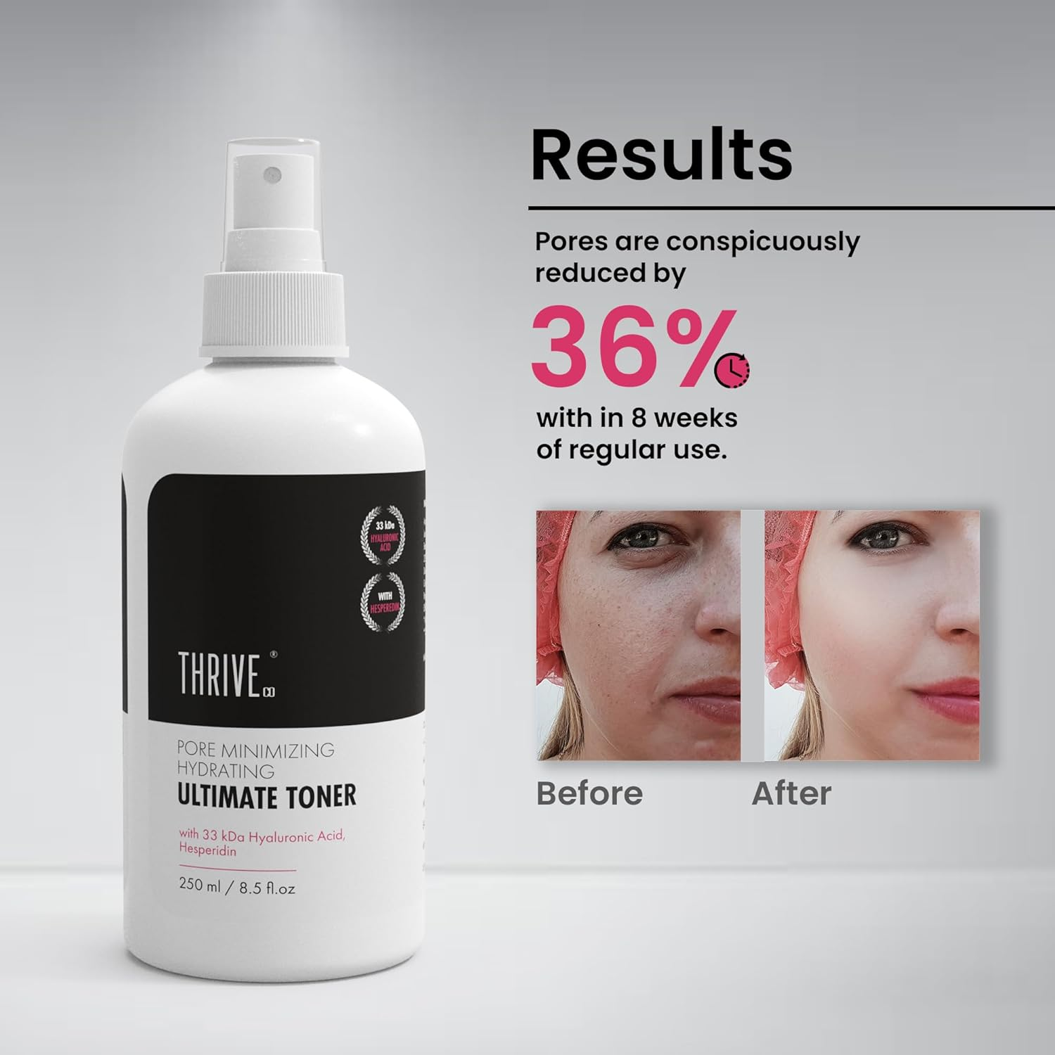 Thriveco Pore-Minimizing Ultimate Toner for Glowing Skin & Pore Tightening 250 Ml (Pack of 1) Transperant image number 3