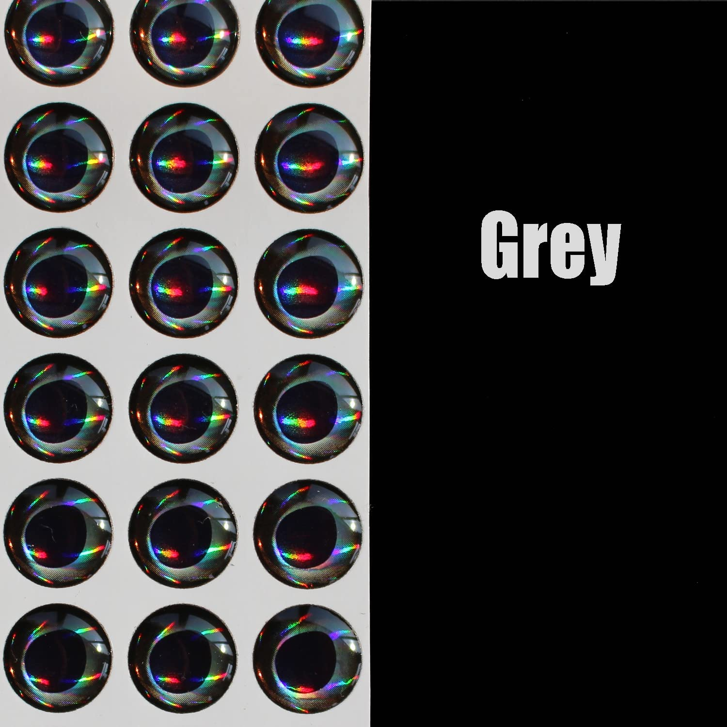 Tigofly 160 Pcs/Lot 4 Colors 10Mm 3/8" 4D Sticky Fishing Lure Eyes Realistic DIY Jigs Crafts for Hooks Baits Fly Tying Materials