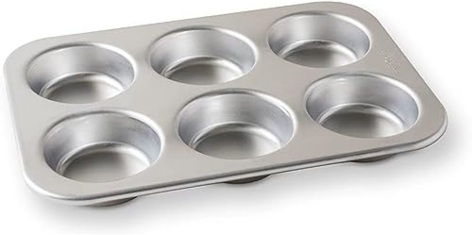 Nordic Ware USA Natural Aluminium 6-Cup Jumbo Coffee Shop Muffin Pan, 37.5 X 25.5 X 4 Cm image number 1