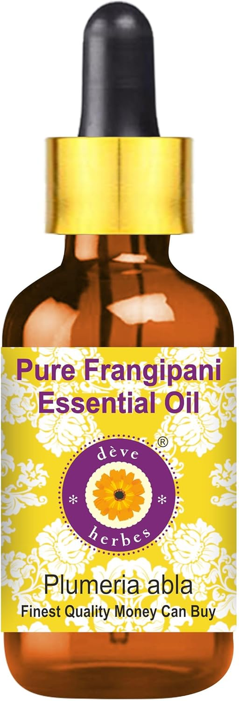 Deve Herbes Frangipani Essential Oil (Plumeria Alba) with Glass Dropper Steam Distilled 10Ml (0.33 Oz) image number 2