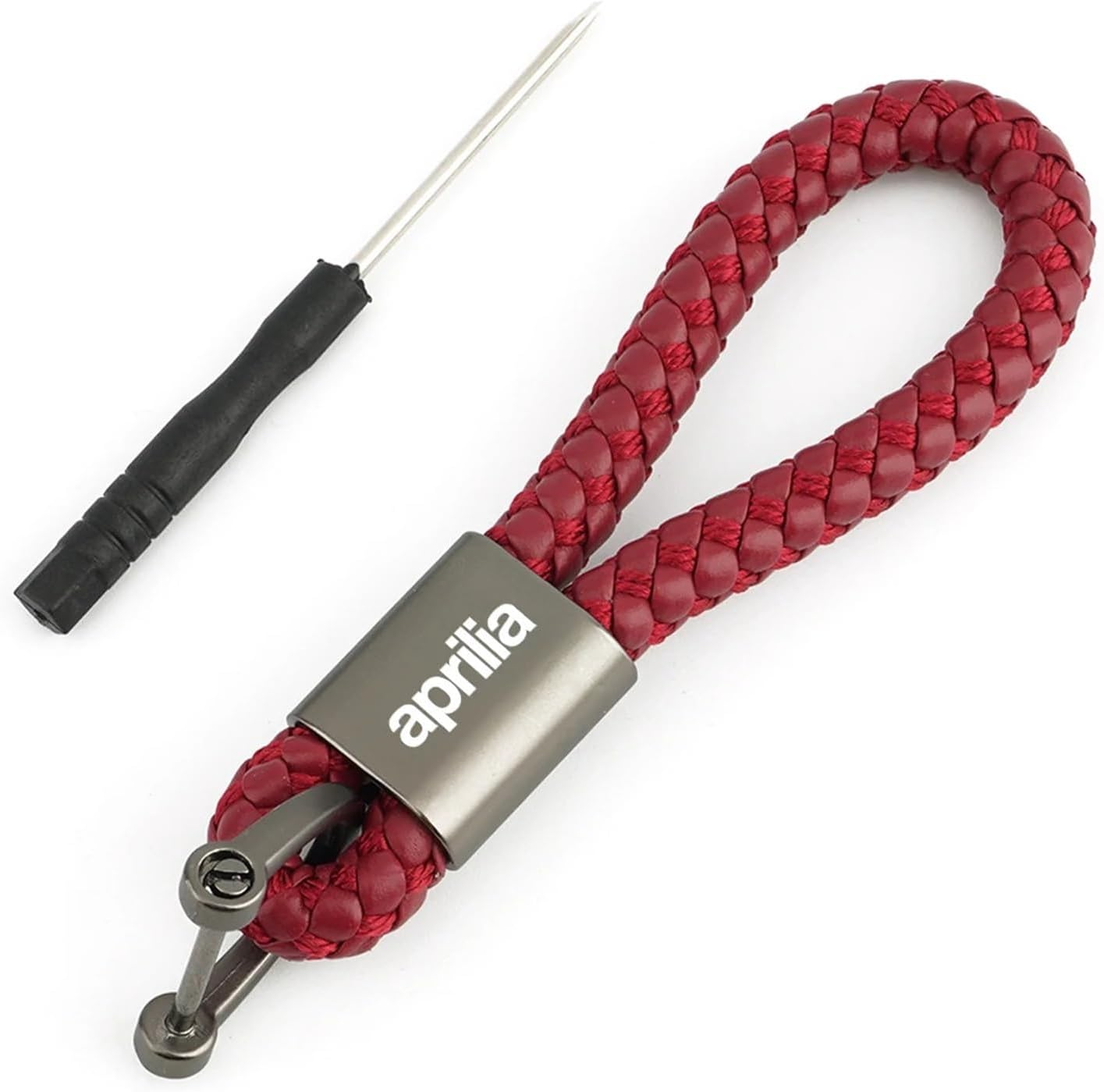 VLOZDJOF with Laser Logo Motorcycle Keyring Compatible with Aprilia FACTOR Racing GPR RS125 RS250 RSV4 SR50 Universal Keychain Accessories 2025 image number 1