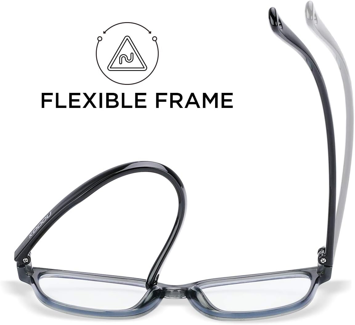 2 Pack Blue Light Blocking Glasses for Kids Ages 3-10, Computer Video Gaming Bluelight Blocker Glasses for Girls & Boys, anti Blue Light & Eyestrain & Headache (Black+ Blue) image number 6