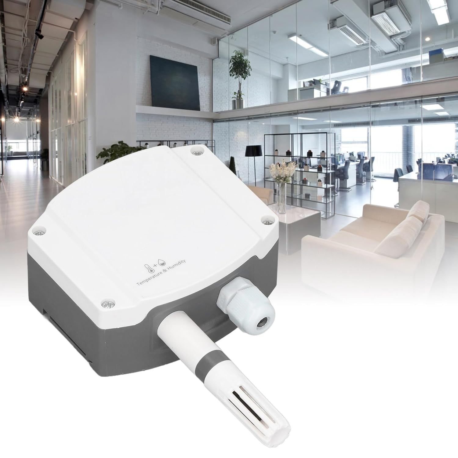 High Accuracy Temperature Humidity Sensor Transmitter, Wall Mounted 4-20Ma Analog Output ABS Material image number 4