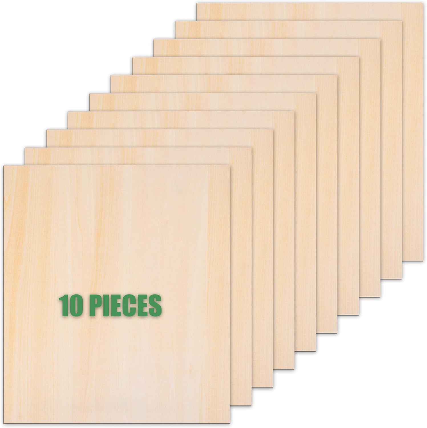 10 Pcs Basswood Sheets,300 X 200 X 3Mm Square Unfinished Unpainted Basswood Wooden Sheets for Craft DIY Hand-Made Project Mini House Building Architectural Model image number 3