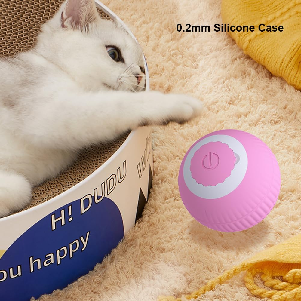 Automatic Ball Toys USB Rechargeable Smart Interactive Cat Toy ABS Intelligent Rolling Toy Ball for Indoor Playing image number 3