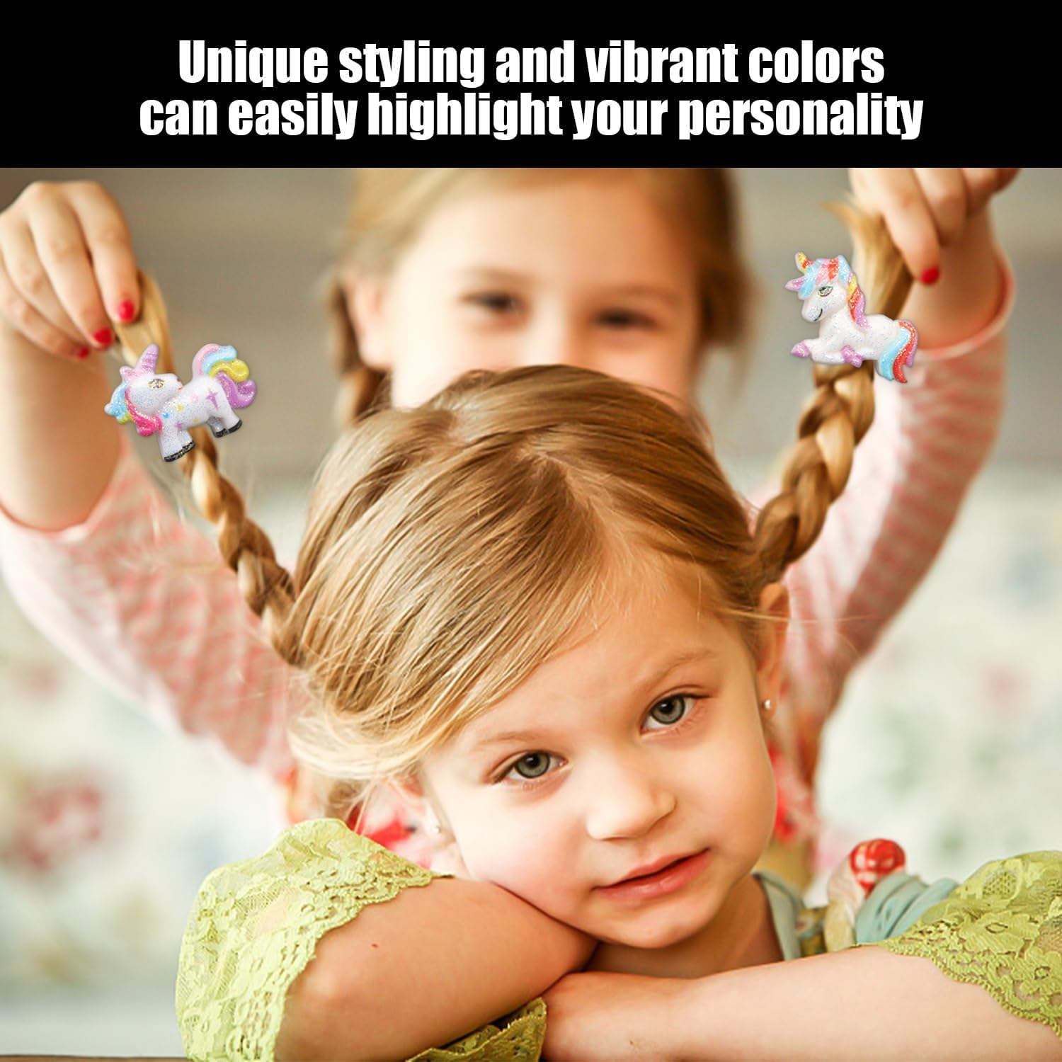 4 Pairs Cartoon Hair Rings, Elastic Headband for Children, Cute Ponytail Headband and Hair Accessories for Girls image number 2