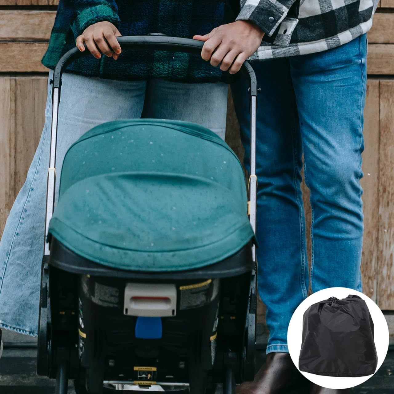 POPETPOP Stroller Travel Bag Water-Resistant Storage Cover for Airplane Gate Check Large Capacity Drawstring Closure for Easy Carrying Compatible with Car Seats image number 6