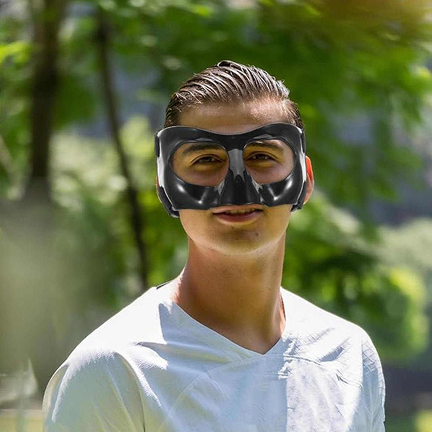 Mtxorvix Sports Face Guard, Nose Guard for Broken Nose, Face Shield Masks for Soccer and Basketball Sports, Protection from Impact Injuries to Nose and Face, Suitable for Men and Women image number 3