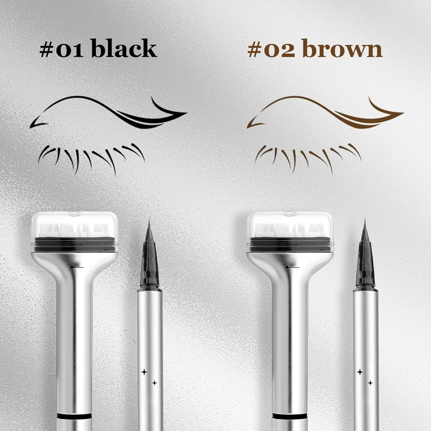 Bottom Eyelash Stamp, Bottom Eyelash Stamp Kit, Eyelash Stamper for Bottom Lashes, Lower Eyelash Waterproof Stamps, Lower Lash Stamp Kit, Lower Eyelash Stamp Waterproof (Black) image number 2