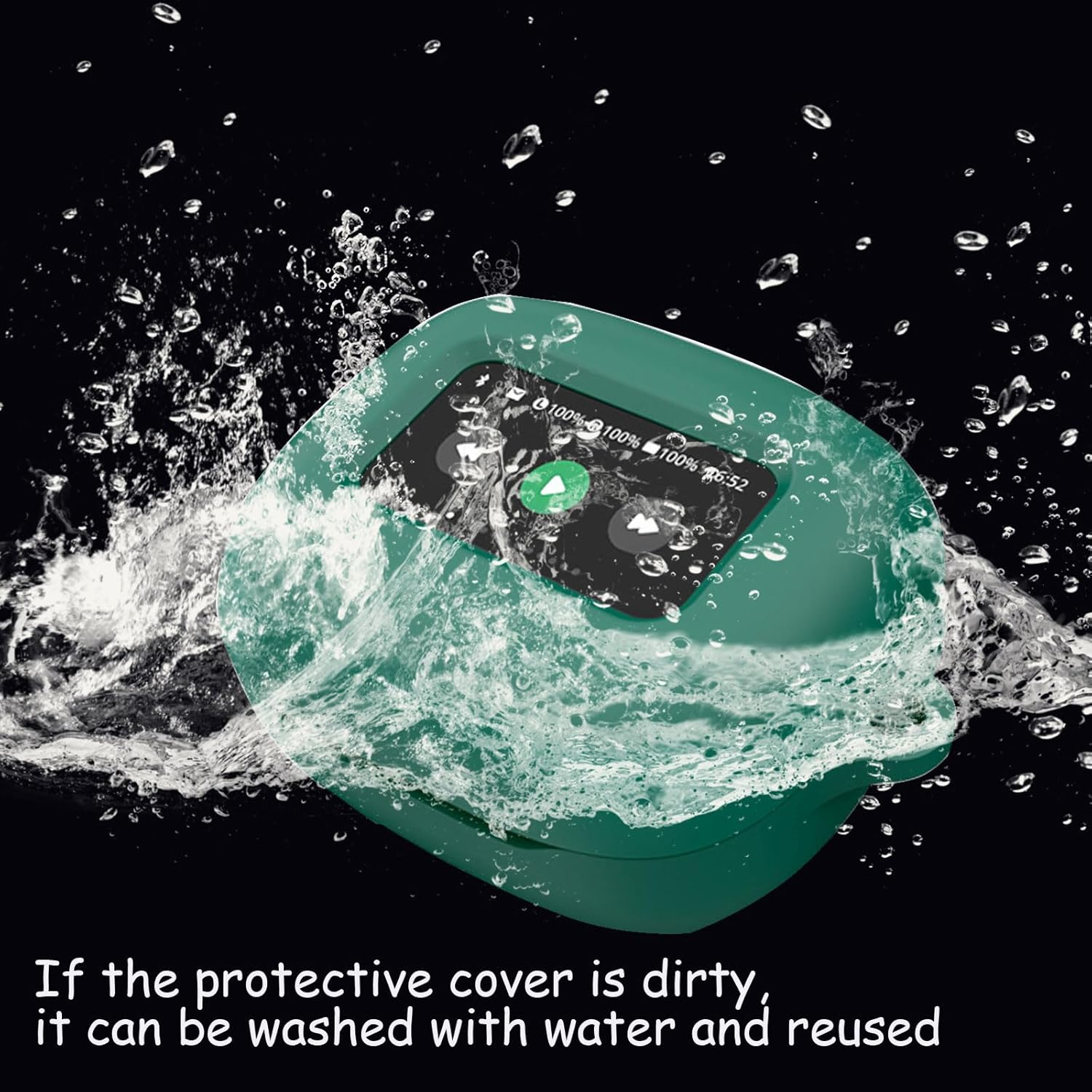 Case Compatible with Jbl Live Beam 3 Wireless Earbuds Silicone Material Shockproof Unique Portable Protective Cover with Carabiner (Black) - Black image number 2