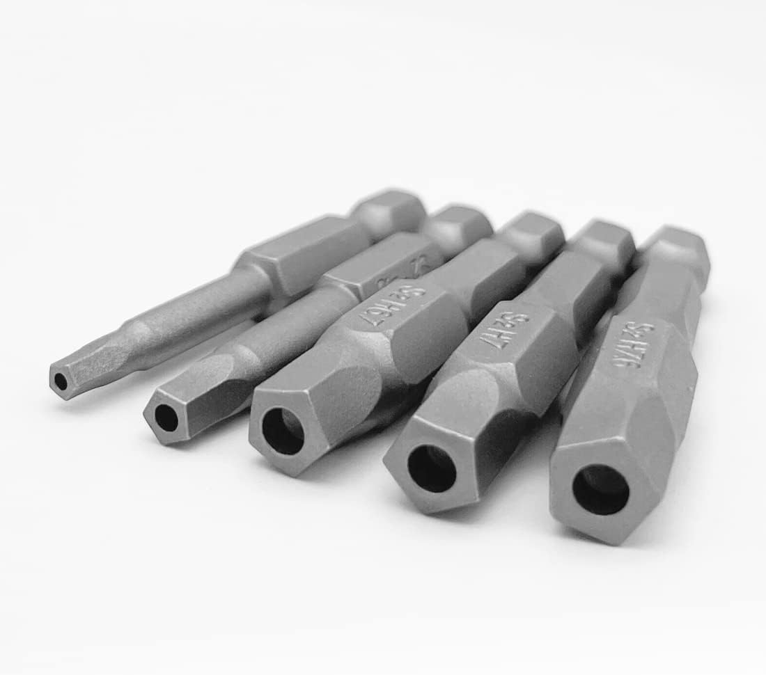 Seonfook 10Pcs Pentagon Head Screwdriver Bits Set Magnetic Pentagonal Drive Bit 1/4 Inch Hex Shank S2 Steel Security Tamper Proof Screw Driver Bit Set 2-Inch Length [H3-H7.6] image number 3