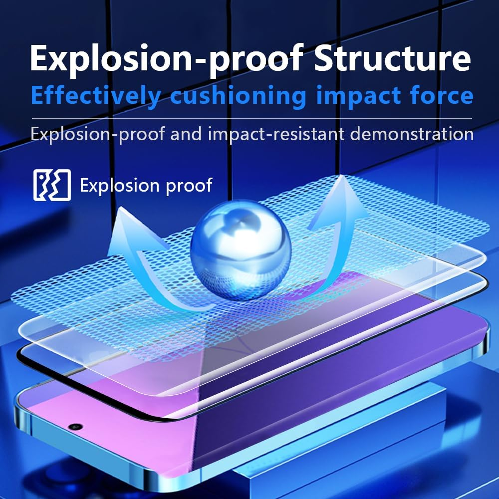 HCT STYLE 3D Tempered Glass Screen Protector for Curved 6.67 Inch Smartphone Screens - for Xiaomi Redmi Note 13 Pro, Pack of 2 with Cleaning Cloths and Dust Stickers