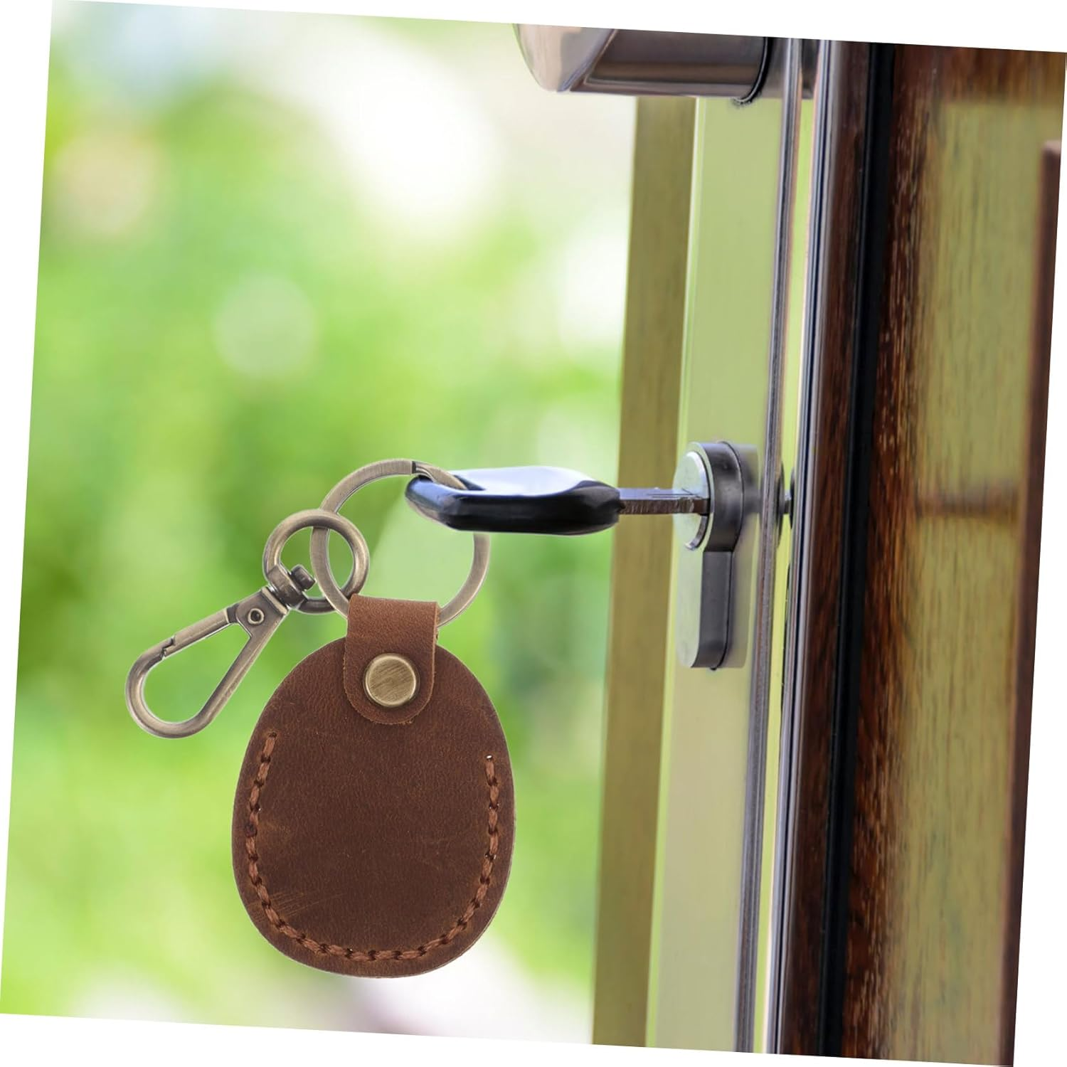 POPETPOP 3Pcs Handmade Pu Card Holder Keychain Vintage Access Card Case for Women Keychain Storage Bag