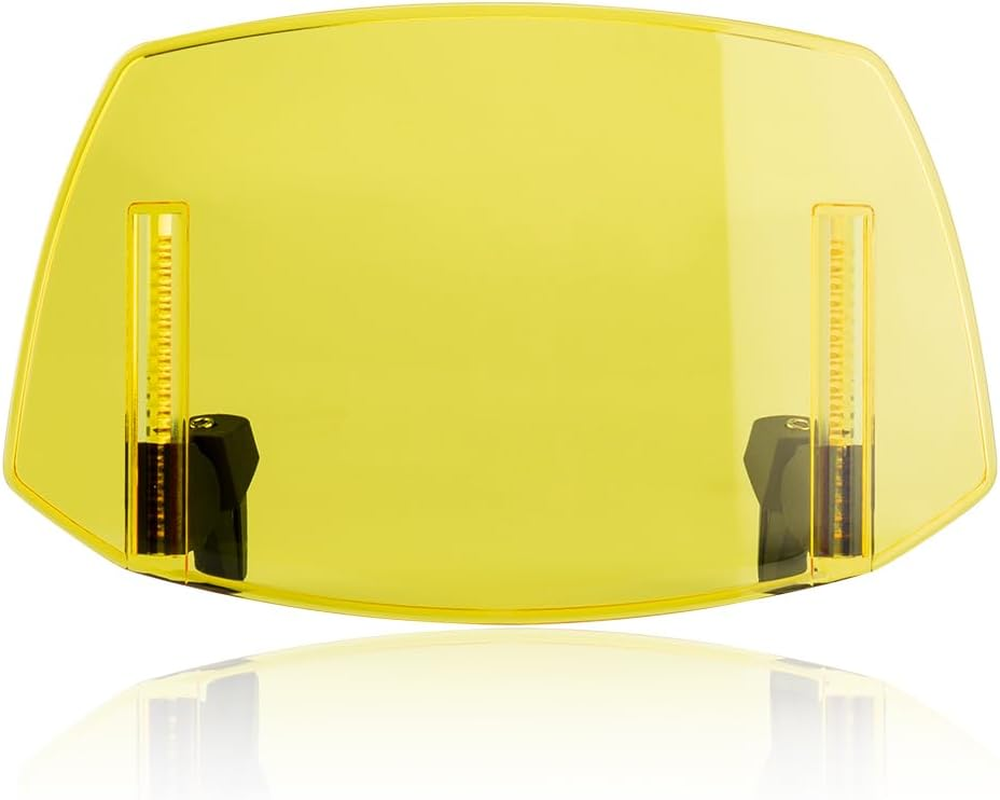 KICRY Motorcycle Windshield Extension Small Windshield Extender Adjustable Clip on Windscreen Spoiler Deflector Universal Fit (New-Clear, 11.88''X7.4'')