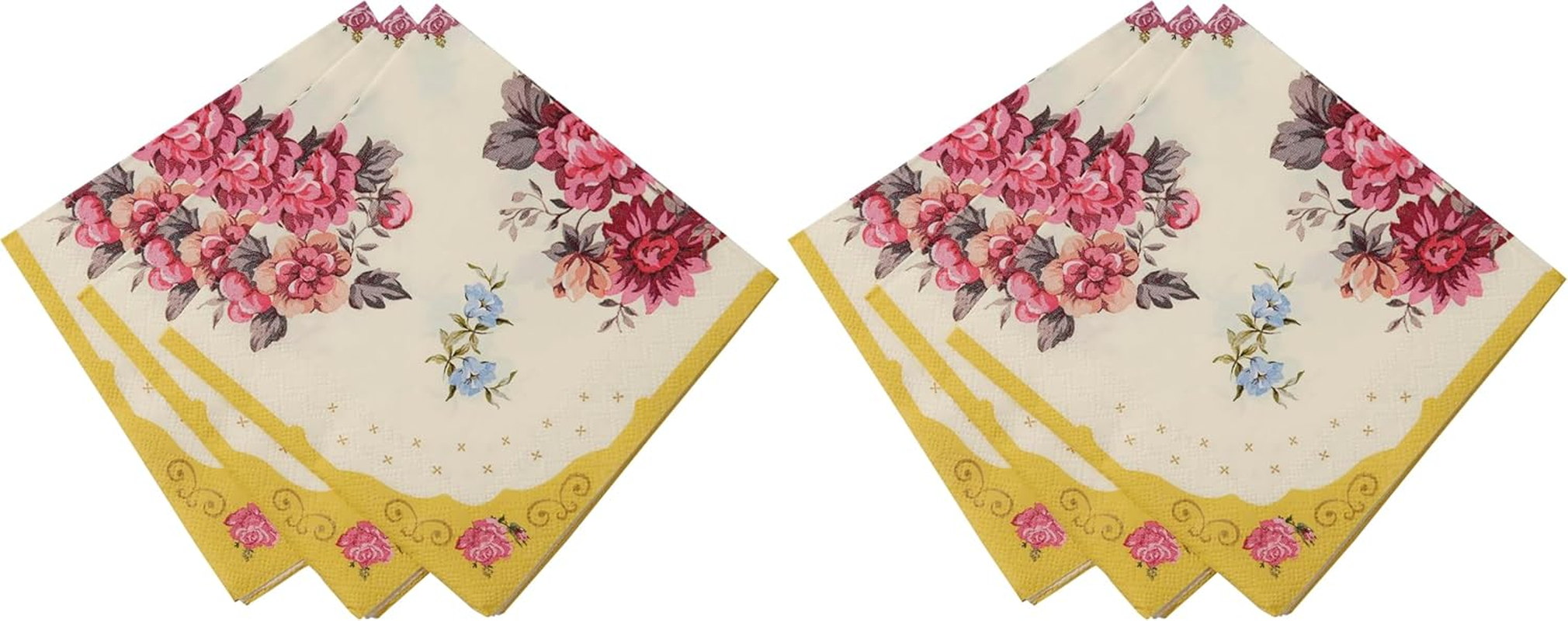 Talking Tables Truly Scrumptious Floral Vintager Teapot Vase Decoration for a Tea Party, Multicolor - Napkins (Pack Of 2), Napkins