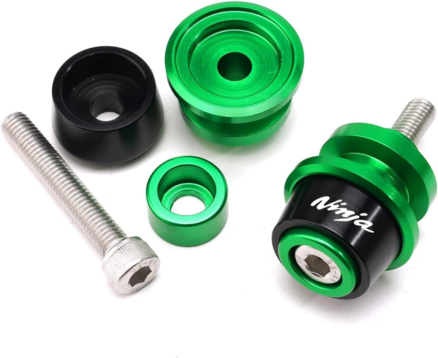 MOWOK 8MM Swingarm Spools Slider Fit for Ninja 650 2017-2025 ZX-6R/ZX636 2014-2026 400 Z400 2018-2026 Ninja 1000SX 2020-2026 500 ZX4RR ZX4R ZH2 Motorcycle Accessories Stand Screws image number 3