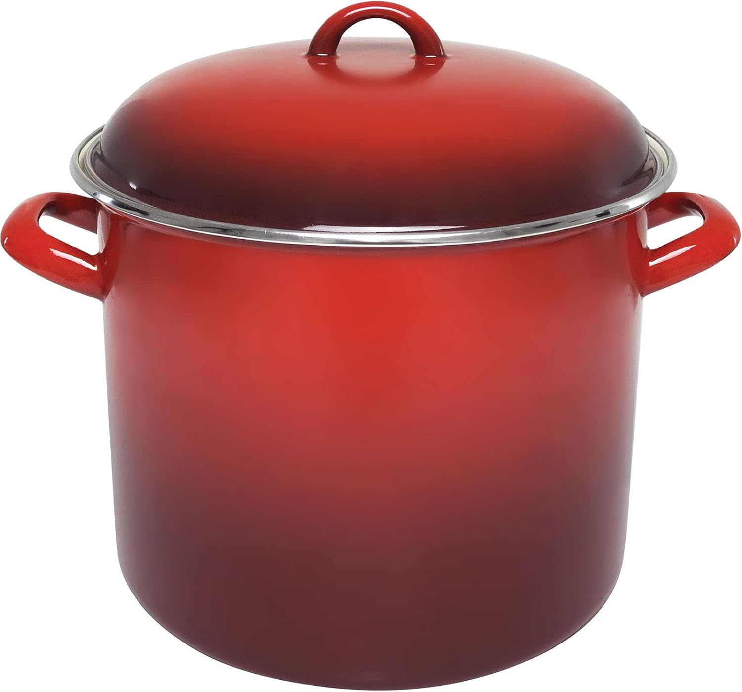 Chasseur Enamel Stock Pot, 24 Cm Size, Red image number 2