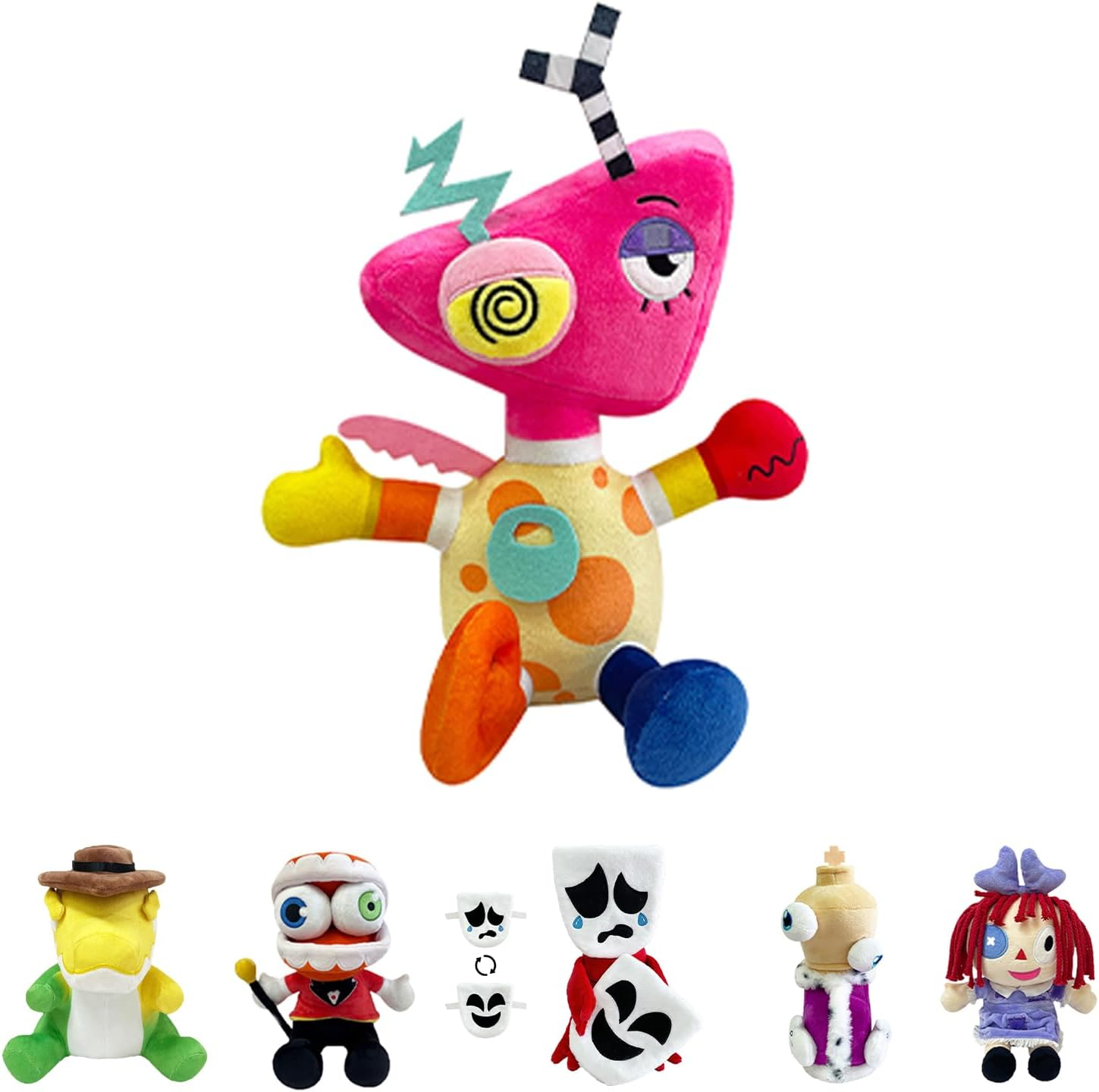 POPOYU Digital Plushies Stuffed Plushie Doll, the Amazing Circus Jumper Plush Toys, Cute Soft Stuffed Figure Plush Doll for Kids Boys Girls TV Fans Birthday Gifts