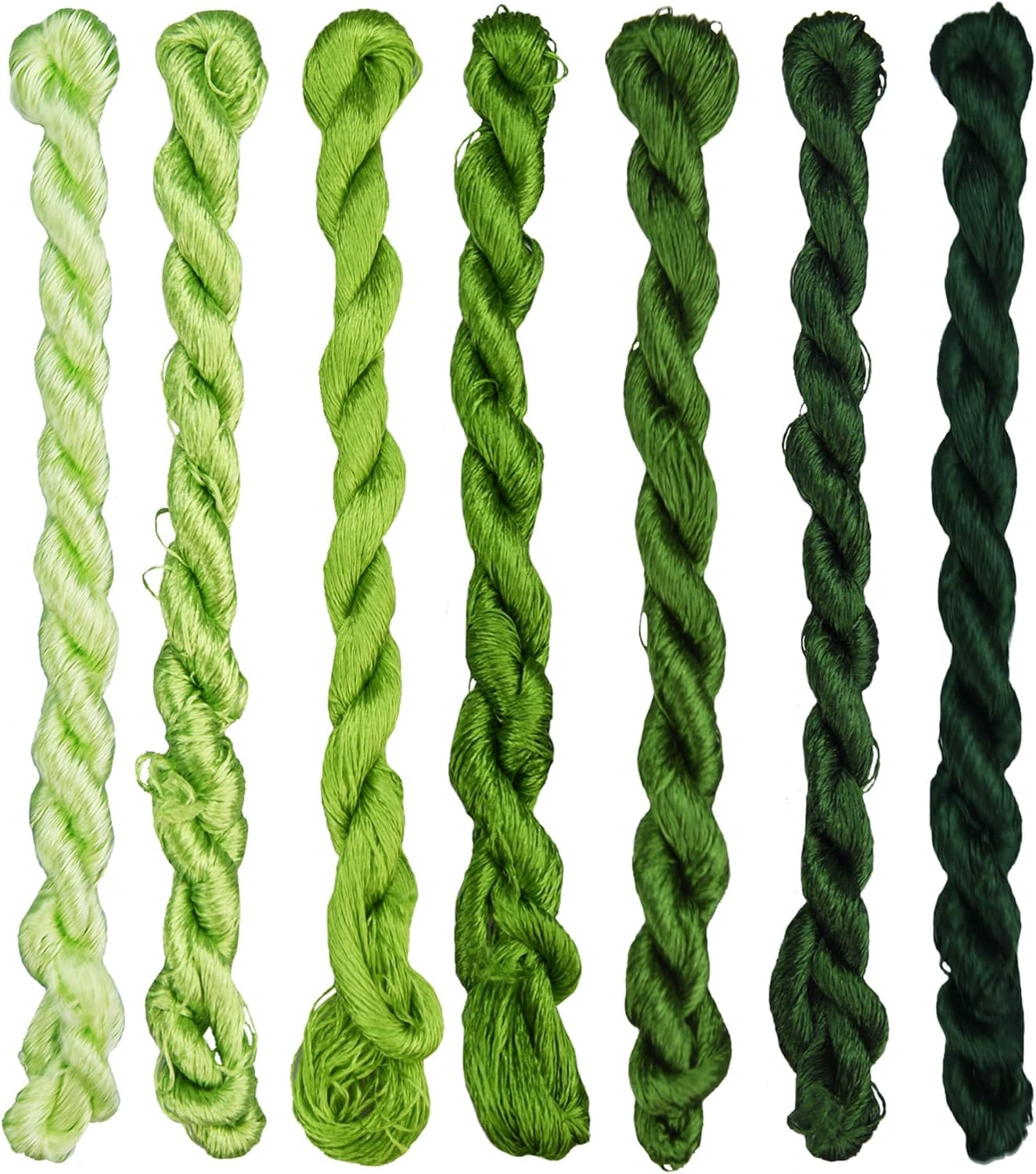 Natural 100% Silk Thread Handmade Embroidery Thread Floss 7 Colors Each 110 Meters (04) - 03 image number 7