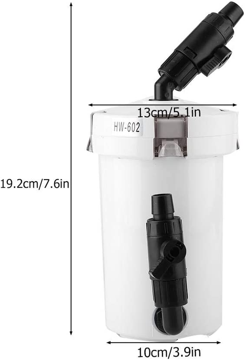 Aquarium Canister Filter, Aquarium Fish Tank External Canister Filter with Pump Table Mute Filters Bucket-High Effeciency/Enery-Saving/Low Noise External Canister Filter for Fish Tank (HW-602) image number 4