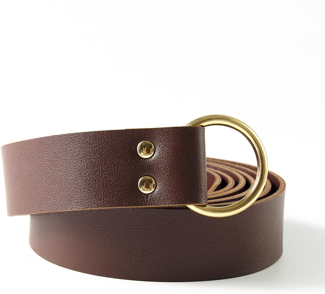 KOGOGO Medieval Knight Leather Belt Mens Reenactment Accessory - Brown image number 6
