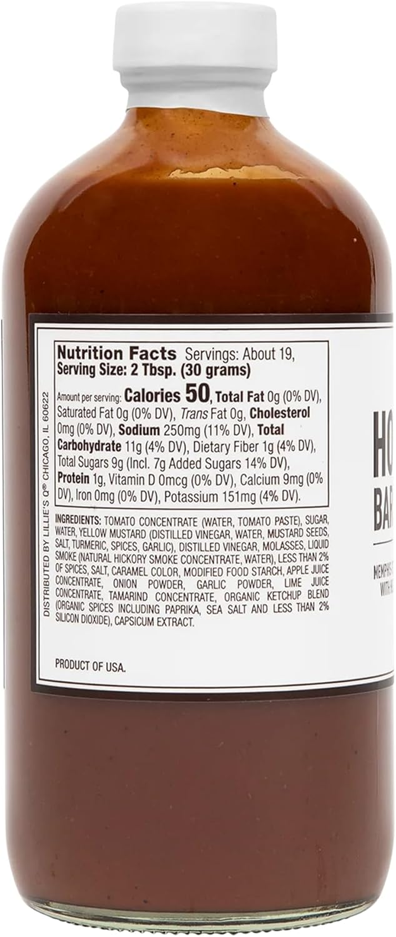 Lillie'S Q Hot Smoky BBQ Sauce, 595 G image number 2