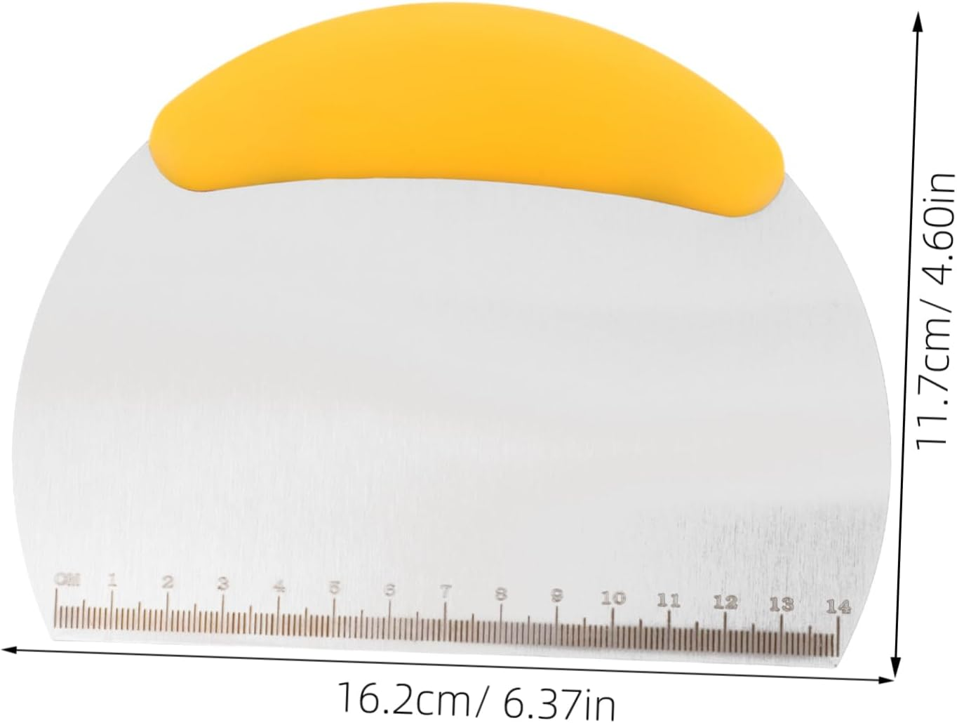 JEWEDECO Multi-Functional Baking Tools Food Scraper Bench Knife for Cake Bread Sourdough Pasta Pizza - Yellow image number 2