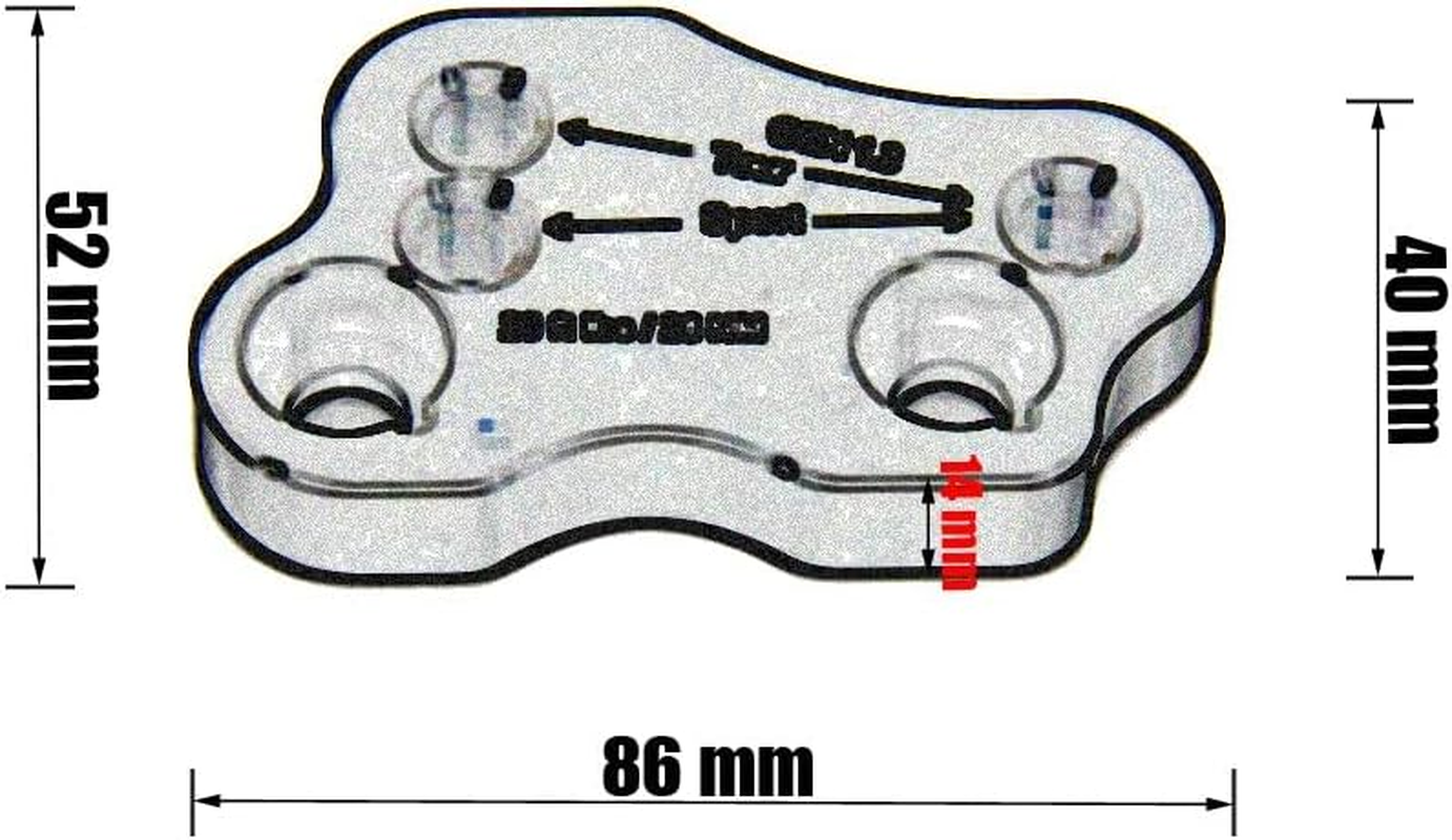 LOTFI Motorcycle Accessories Fit for Goldwing GL1800 GL 1800 2020 2018 2019 Handlebar Clamp Raised Extend Handlebar Mount Riser