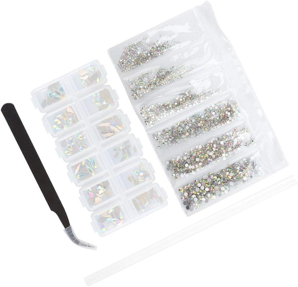 Comfortable Touch Simple and Practical Nail Decoration, Exquisite and Beautiful Nail Art Rhinestone, Beauty Salon Salon Shop Manicure Store for Home(4-Piece Set)