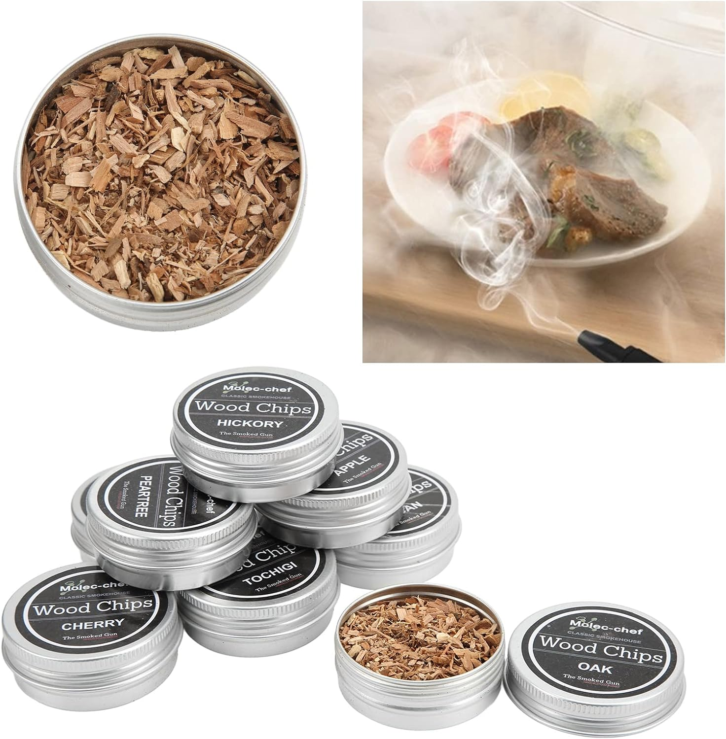 Wood Chips for Smoking Variety Pack - Wood Chips for Grill - 8 Flavors - Great for Smoking Beef, Pork, Chicken, Fish - Ideal for Cocktails and Whisky image number 2