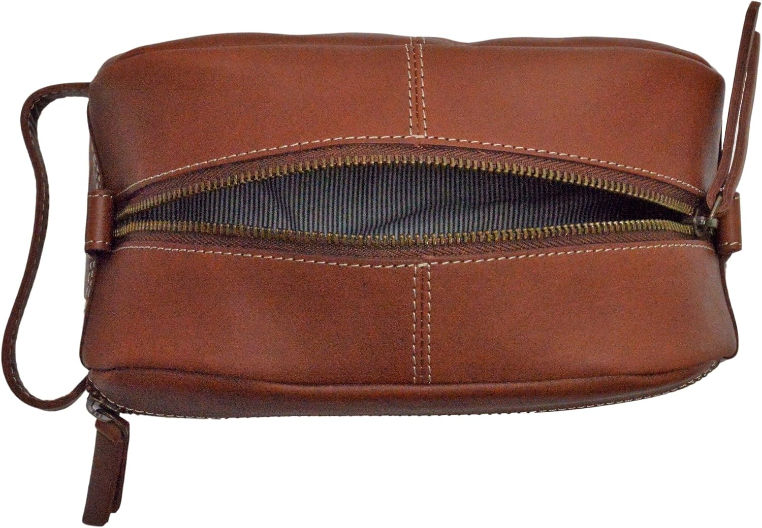 Timberland Men'S Leather Toiletry Bag Travel Kit Accessory - Black image number 7