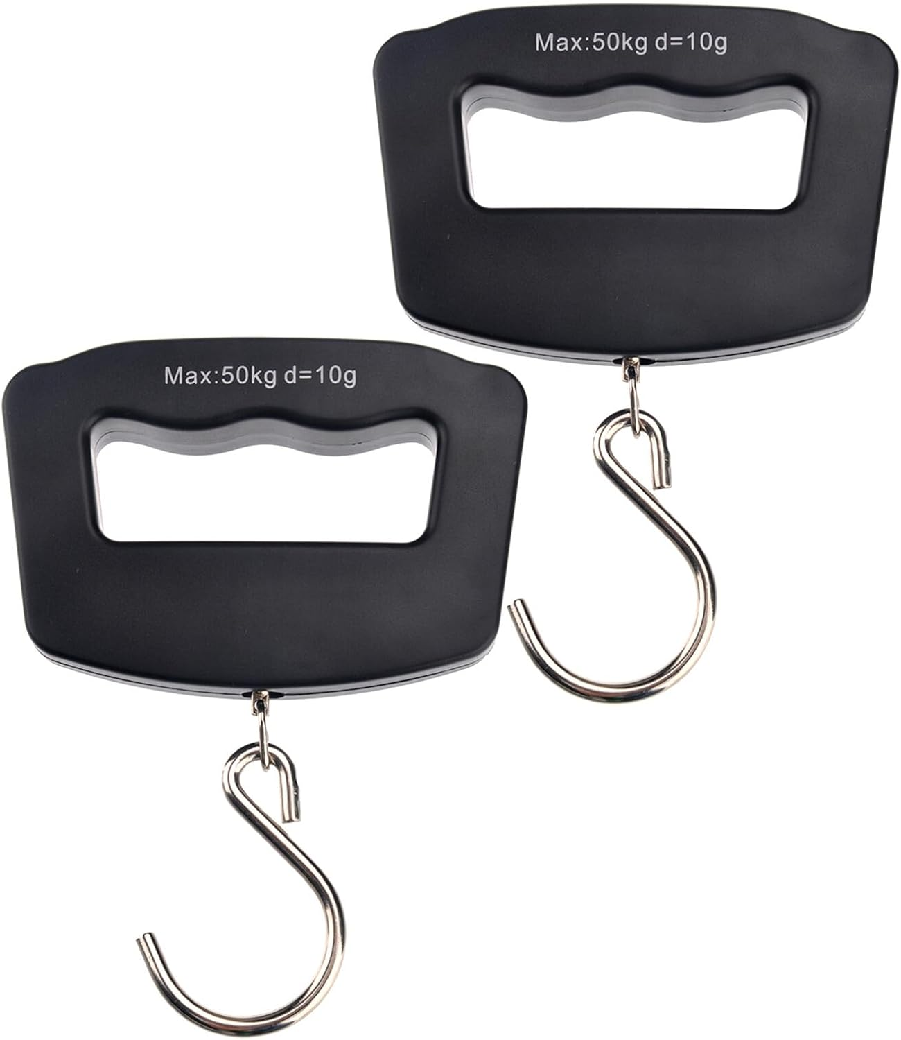 WESIEVYA 2PCS Portable Hanging Weighing Scale with Large Ergonomic Handle Digital Luggage Weight Scale with Backlit LCD Display for Travel Suitcase Baggage